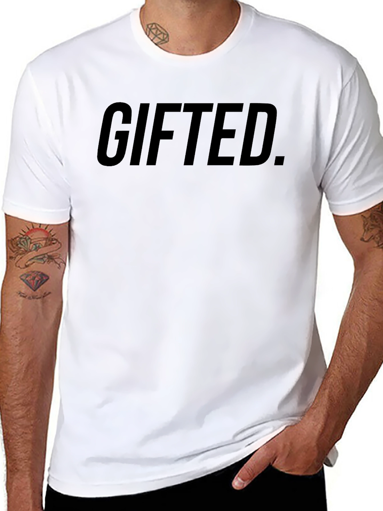 Gifted Black Graphic Tee - Stylish Mens Casual Wear