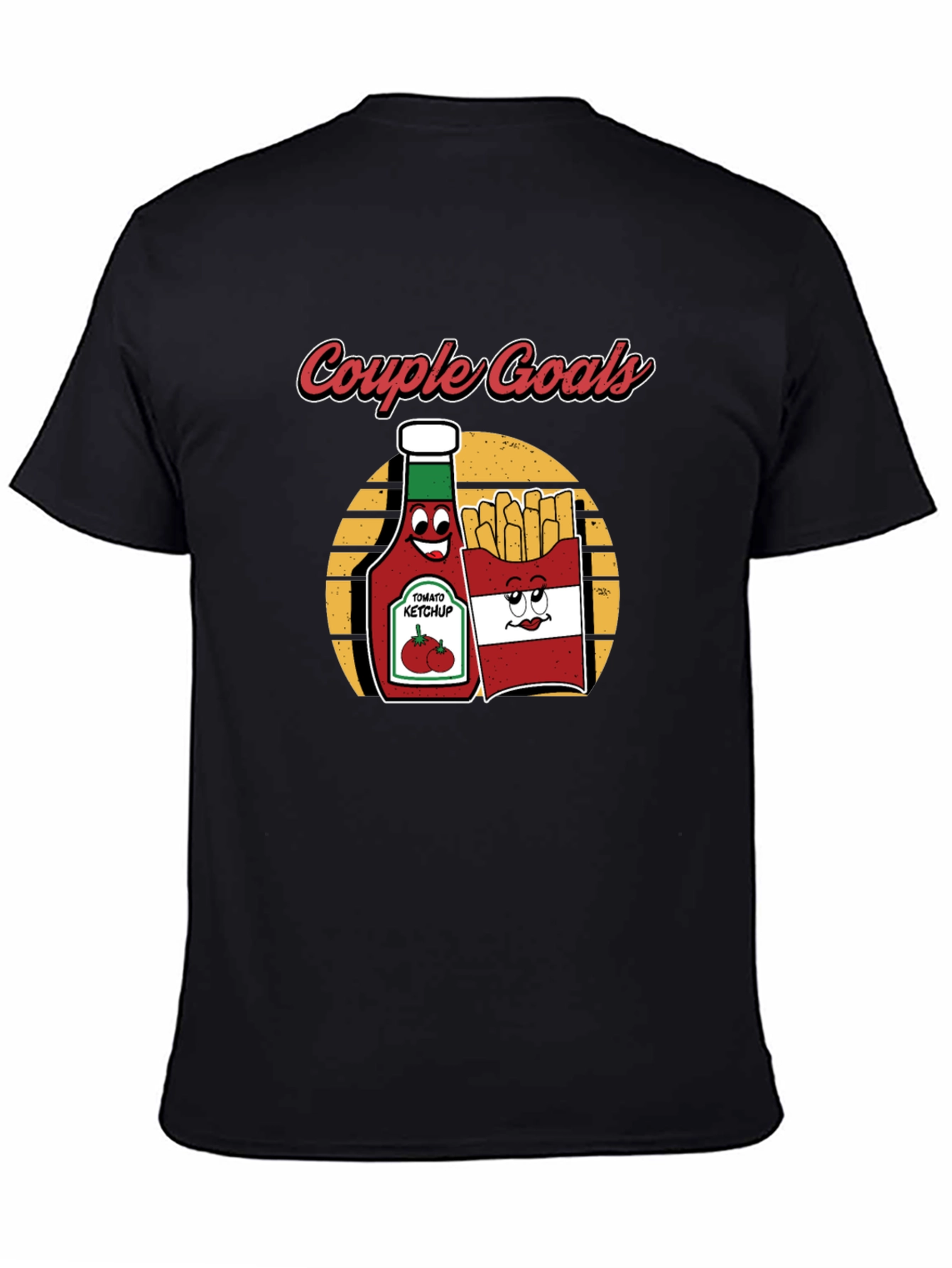 Couple Goals T-Shirt - Ketchup & Fries Cartoon Design