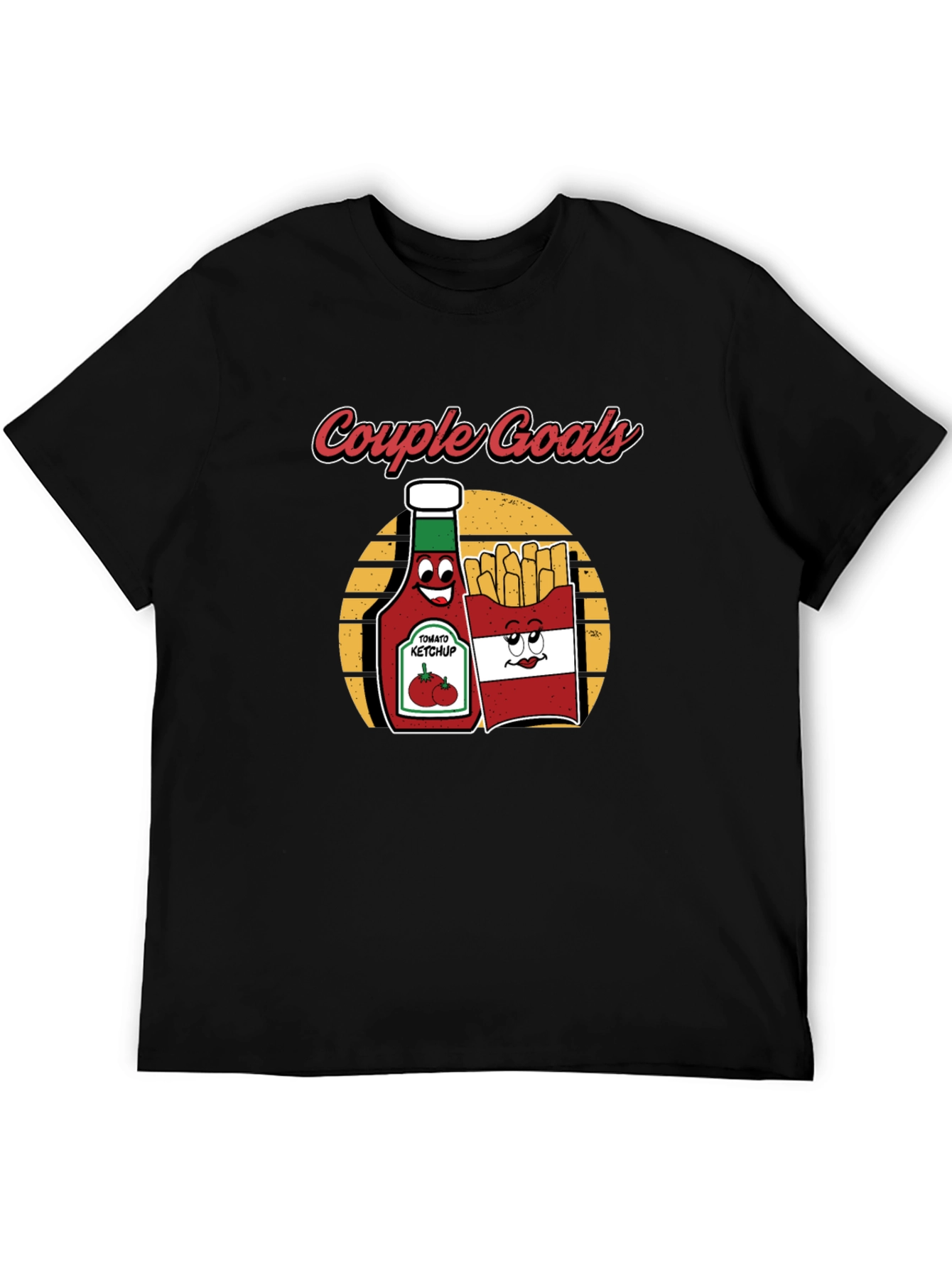 Couple Goals T-Shirt - Ketchup & Fries Cartoon Design