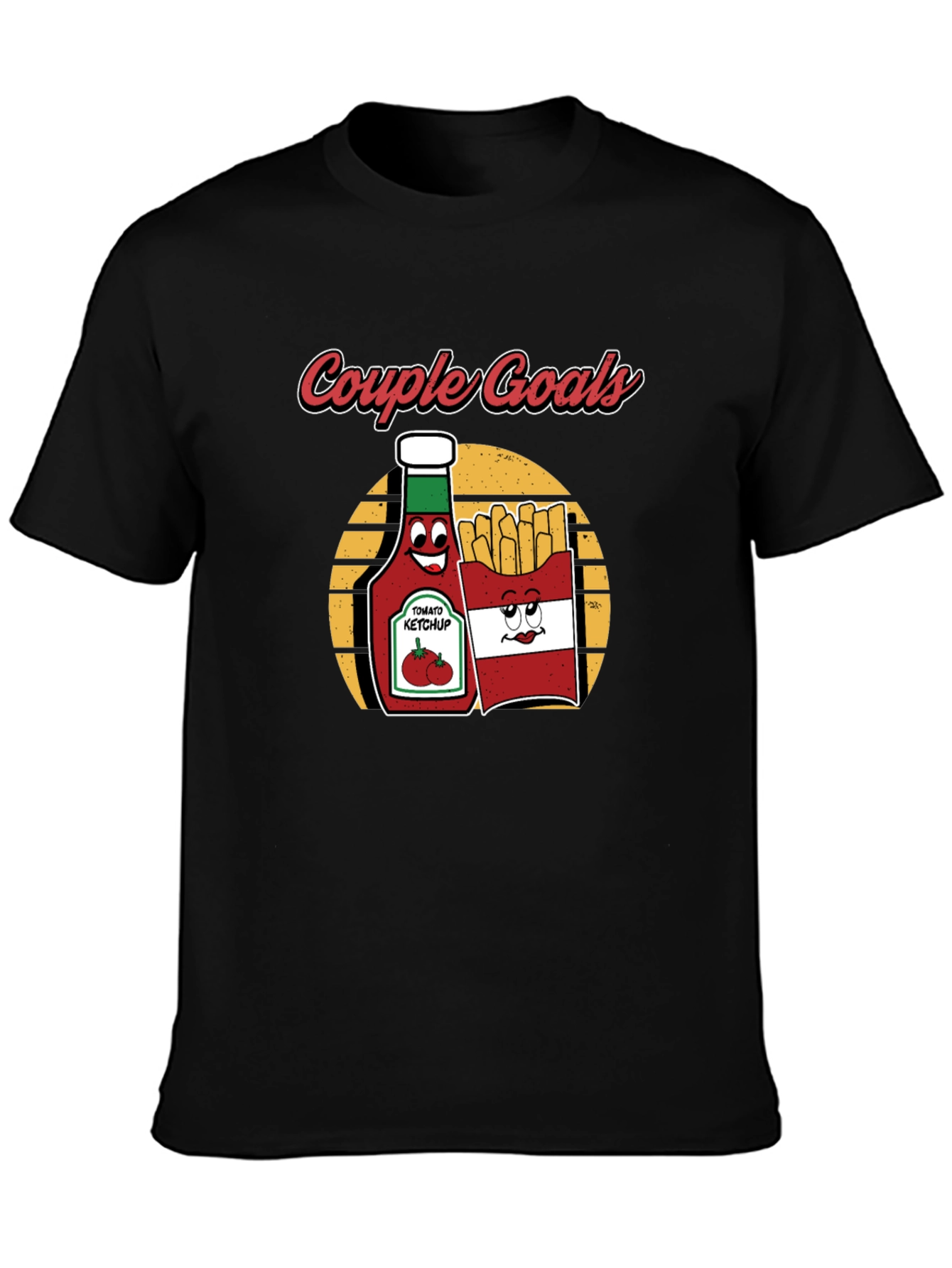 Couple Goals T-Shirt - Ketchup & Fries Cartoon Design