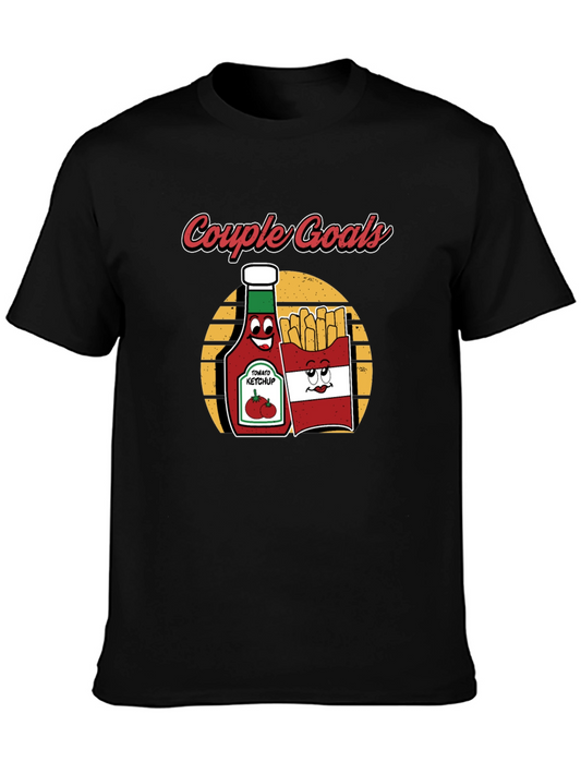 Couple Goals T-Shirt - Ketchup & Fries Cartoon Design