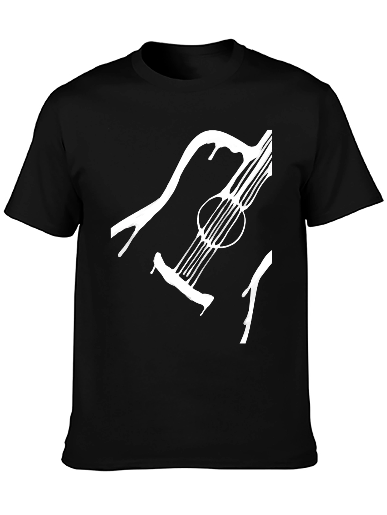 Guitar Graphic Tee - Stylish Black T-Shirt