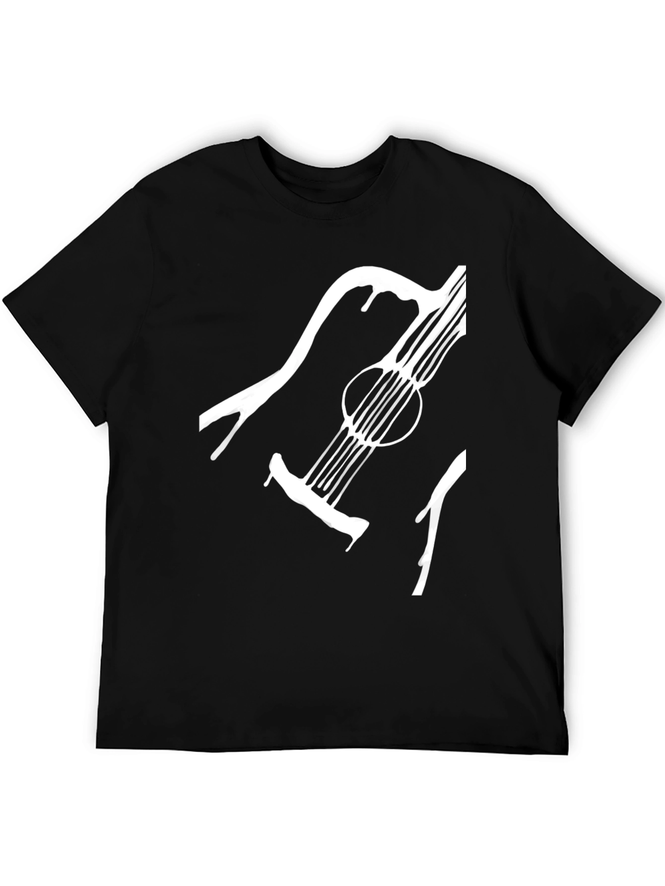 Guitar Graphic Tee - Stylish Black T-Shirt