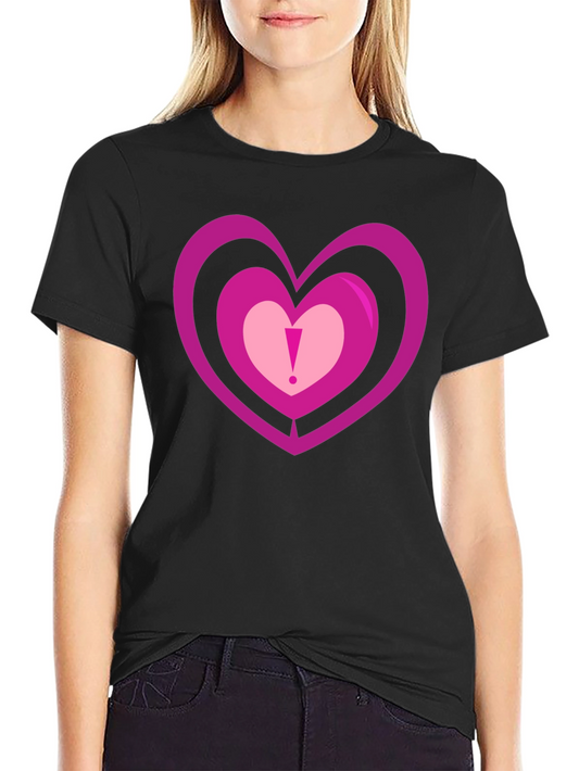 Heart Design Black T-Shirt