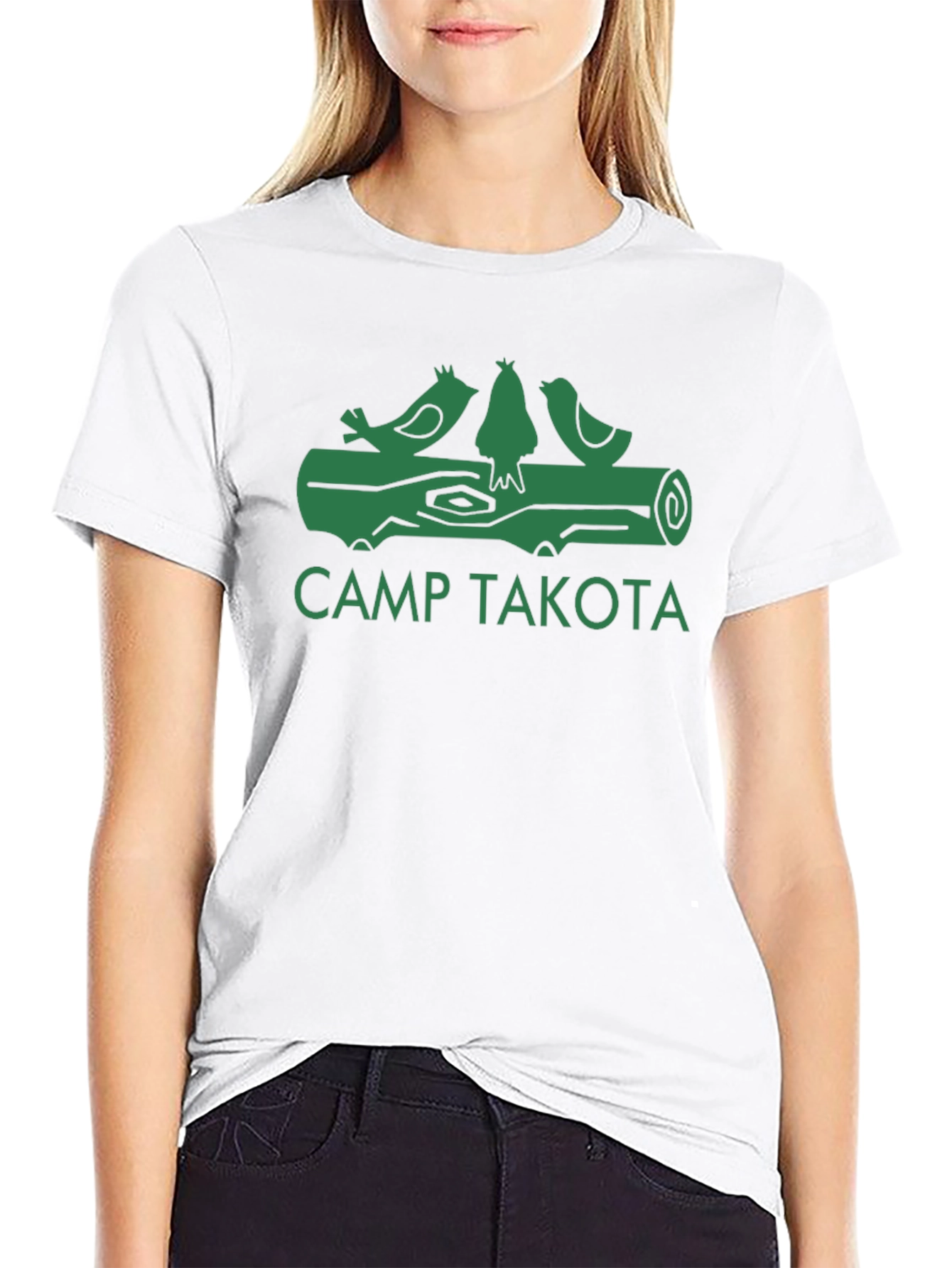 Camp Takota Birds on Log Black T-Shirt
