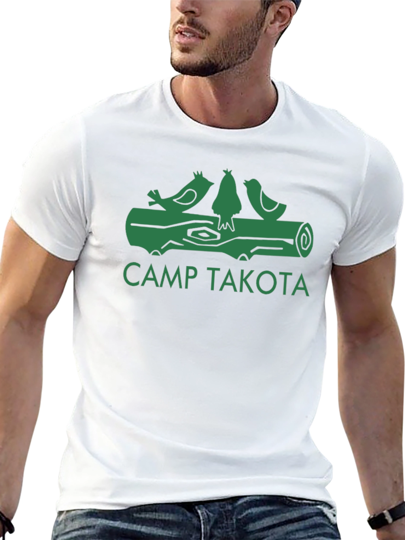 Camp Takota Birds on Log Black T-Shirt