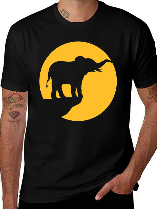 Elephant Silhouette T-Shirt - Wildlife Design