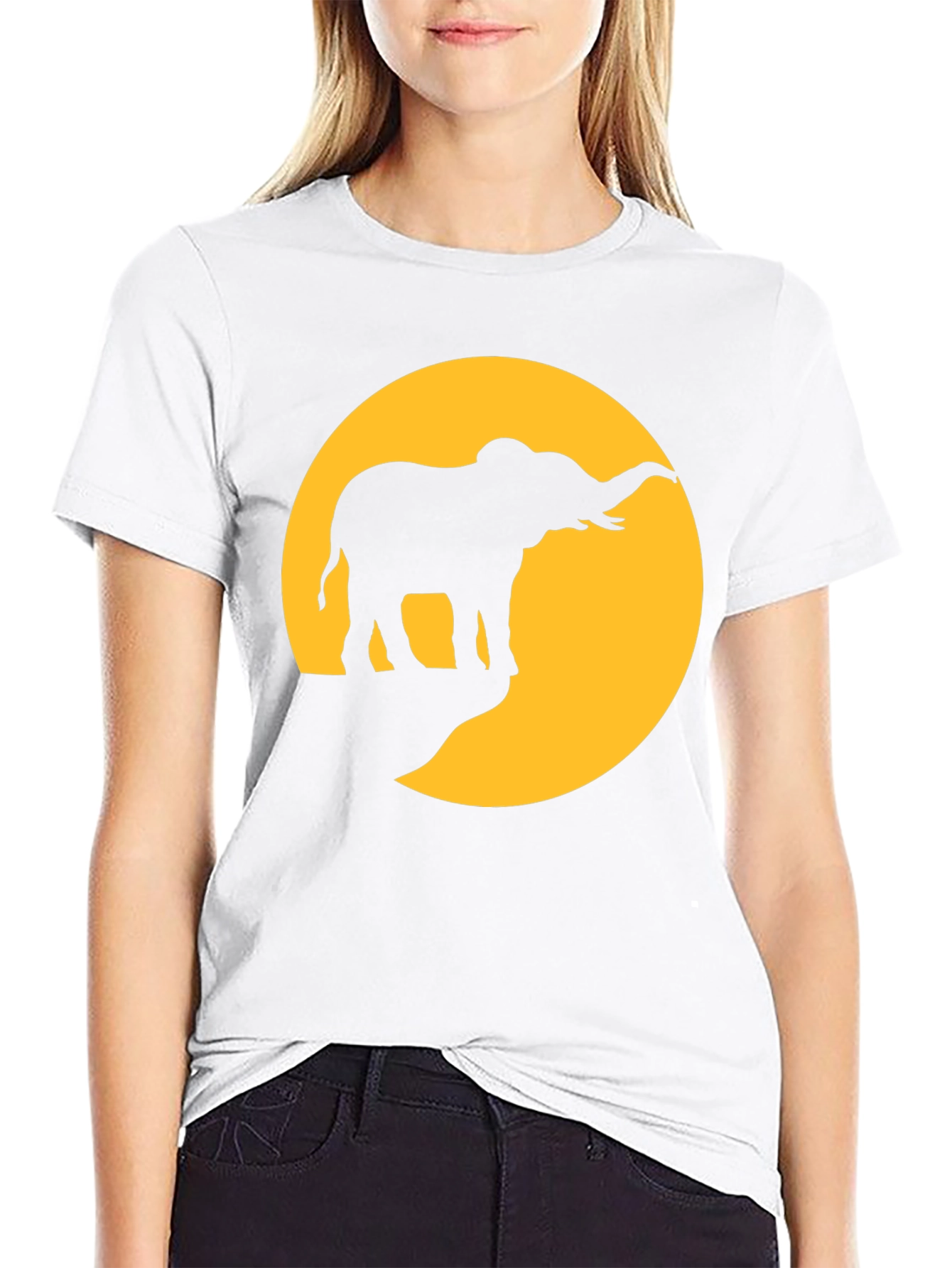 Elephant Silhouette T-Shirt - Wildlife Design