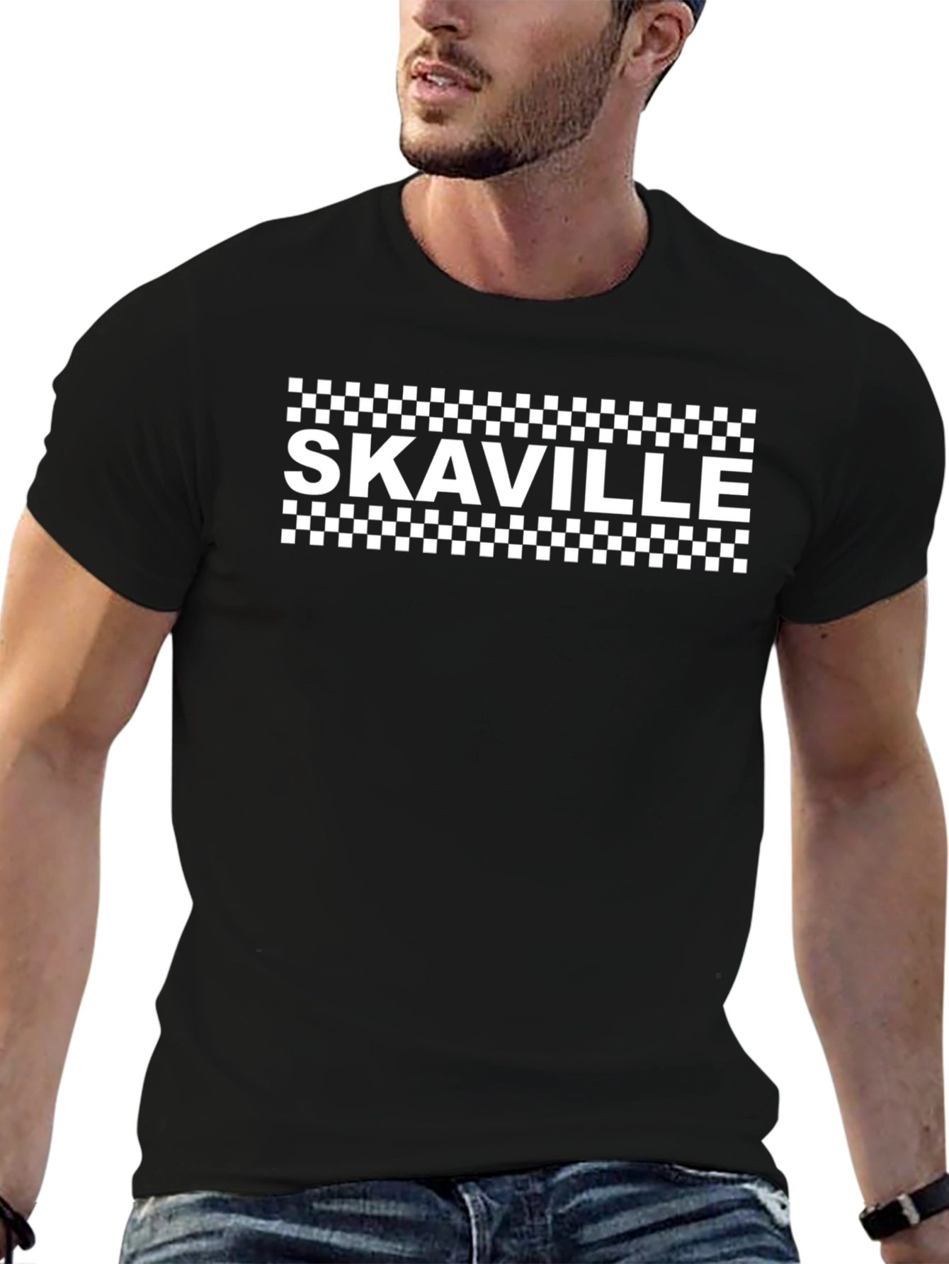SkaVille Black & White Checkered T-Shirt