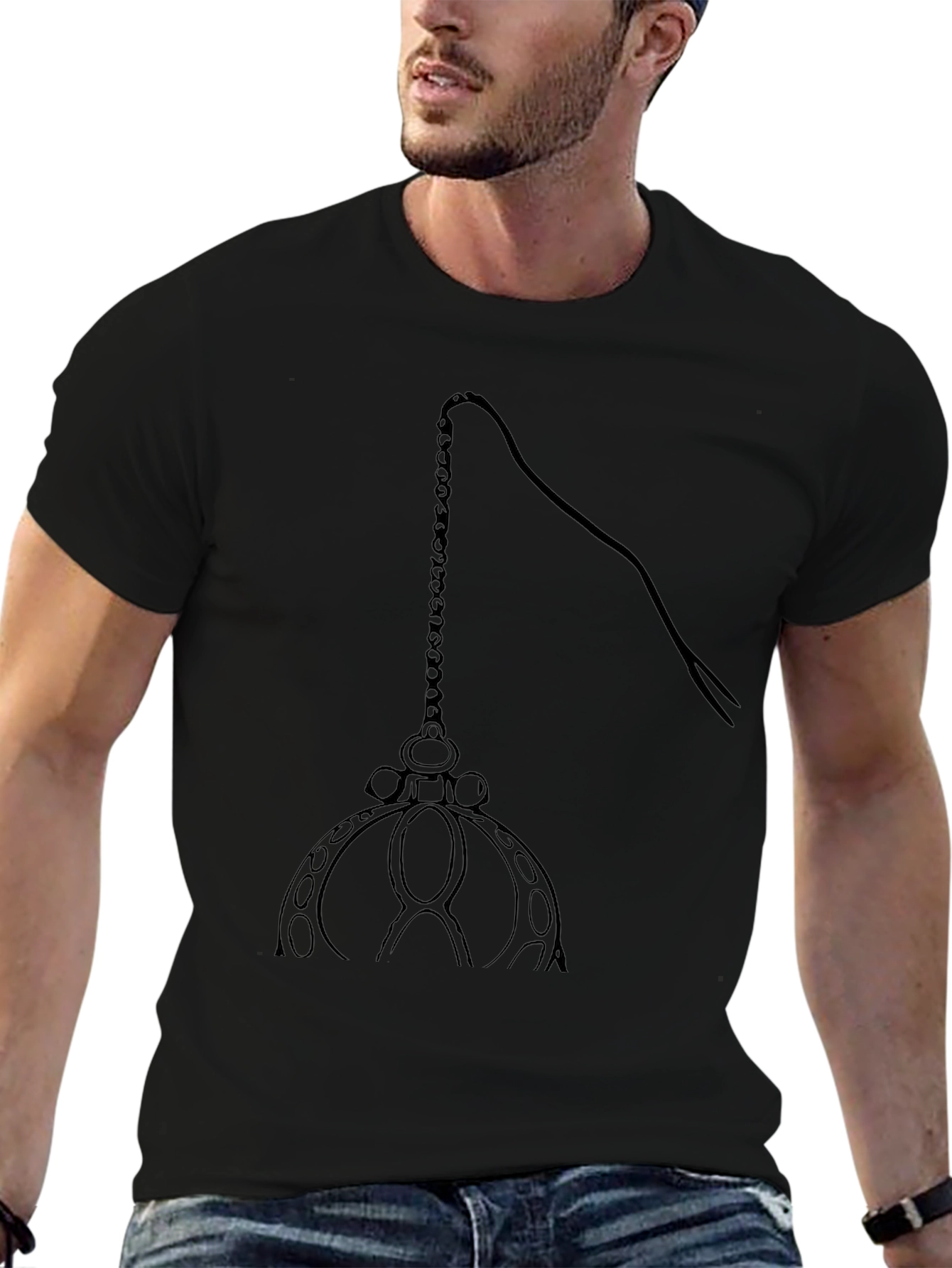 Black T-Shirt with Queen Whip Design