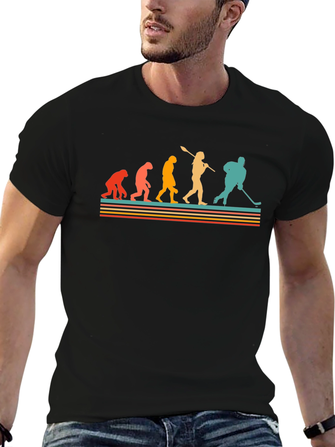 Hockey Evolution Graphic Tee - Black T-Shirt