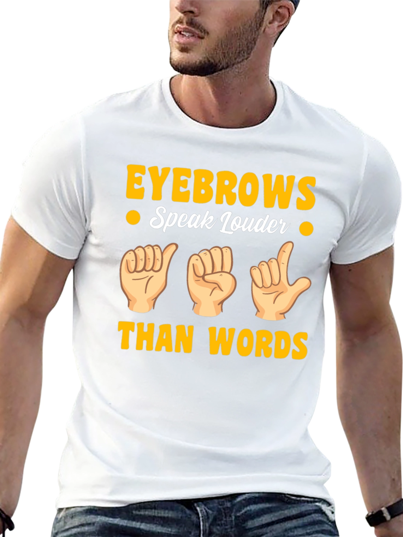 Eyebrows Speak Louder T-Shirt - Funny Gesture Tee