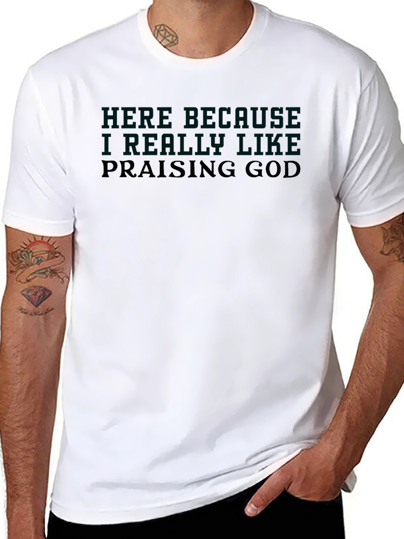 Praising God Graphic T-Shirt - Religious Faith Tee