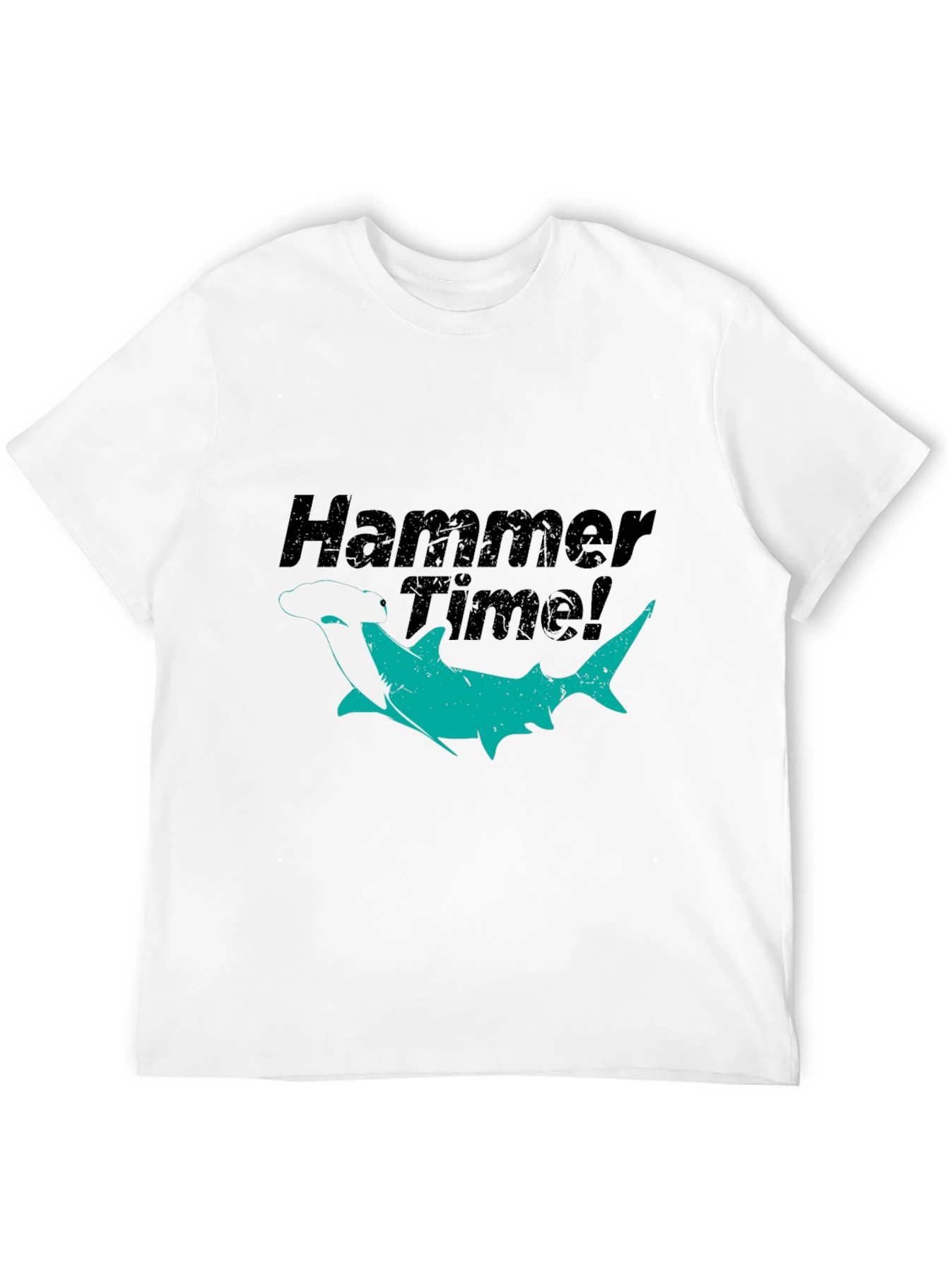 Hammer Time Shark Graphic Tee - Black