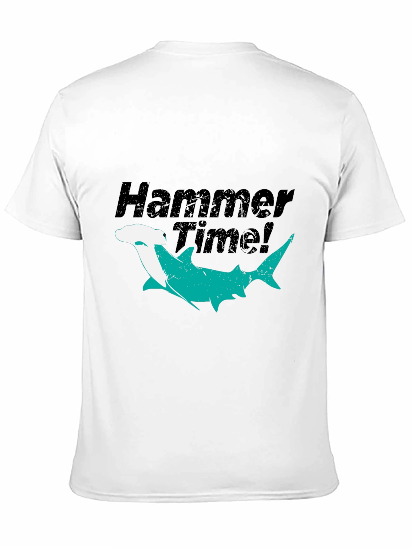Hammer Time Shark Graphic Tee - Black