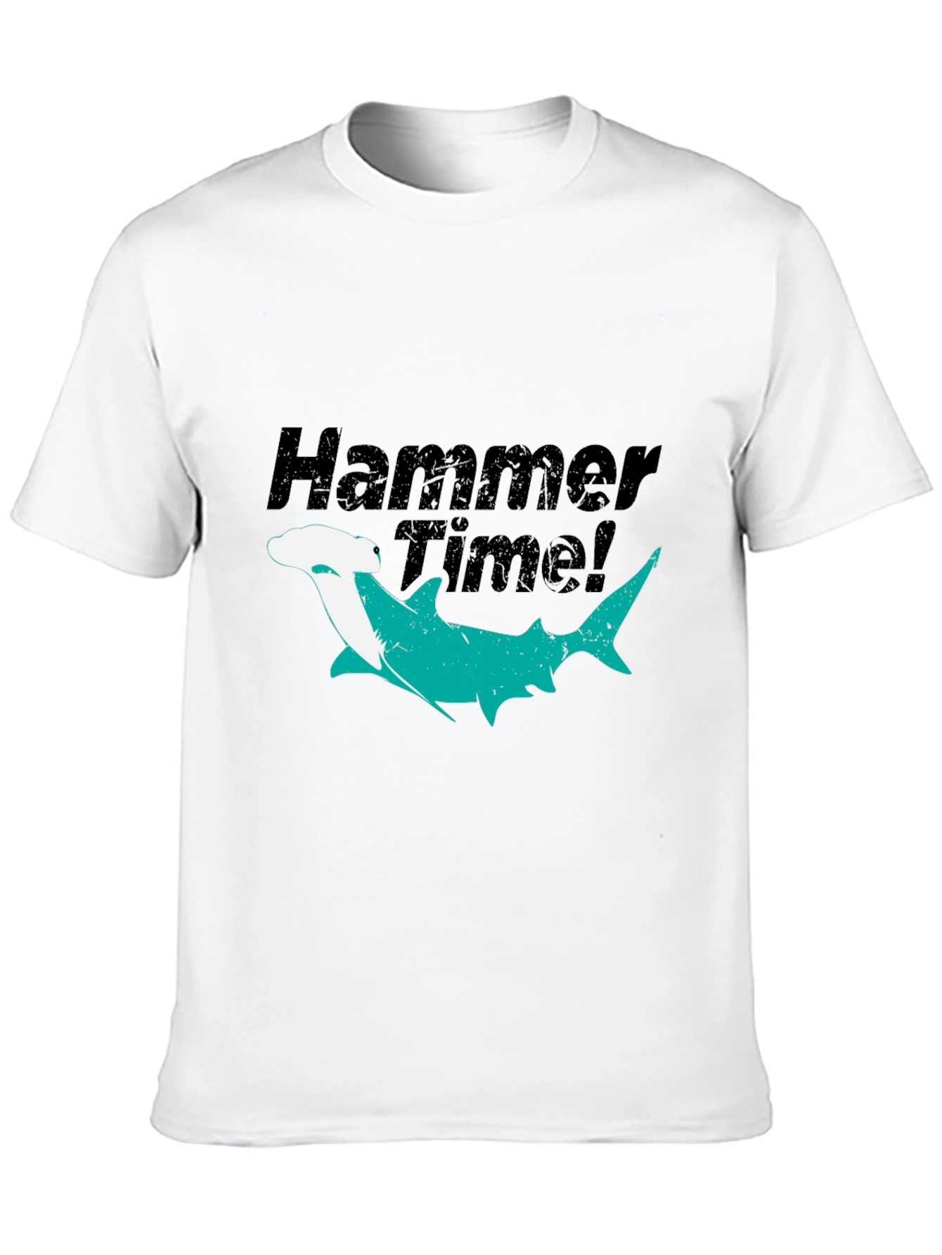 Hammer Time Shark Graphic Tee - Black