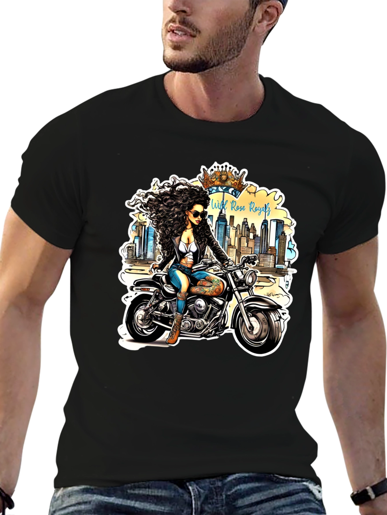 Wild Rose Royals Biker T-Shirt