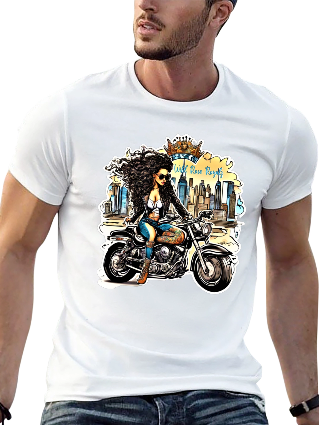 Wild Rose Royals Biker T-Shirt