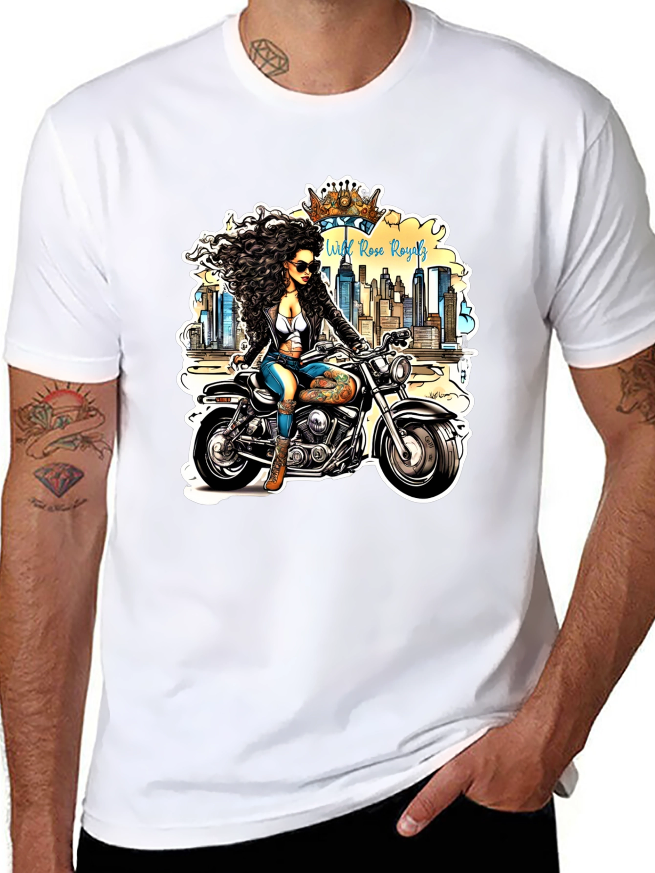 Wild Rose Royals Biker T-Shirt