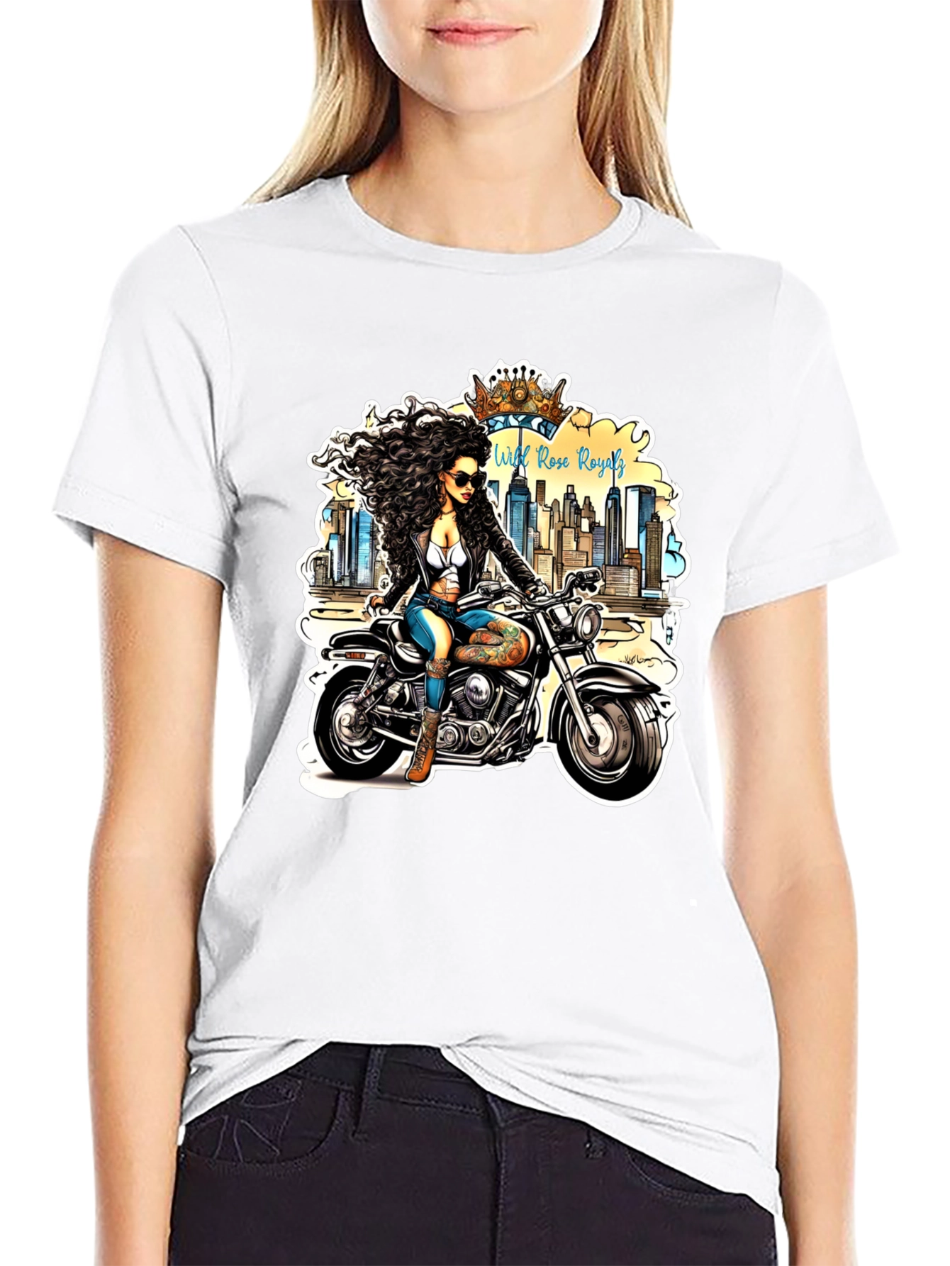 Wild Rose Royals Biker T-Shirt