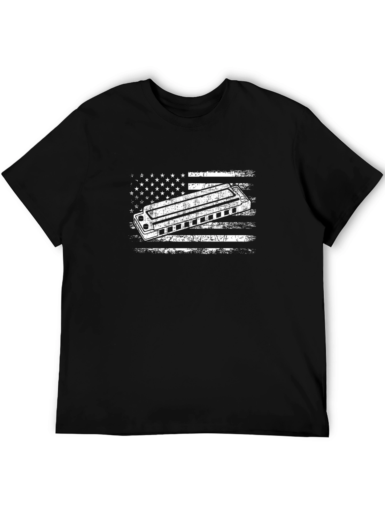 American Flag Harmonica T-Shirt