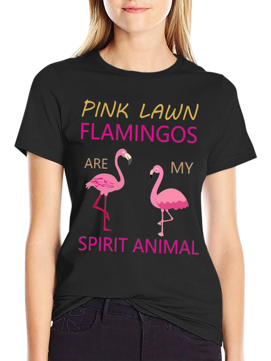Pink Lawn Flamingos Spirit Animal T-Shirt