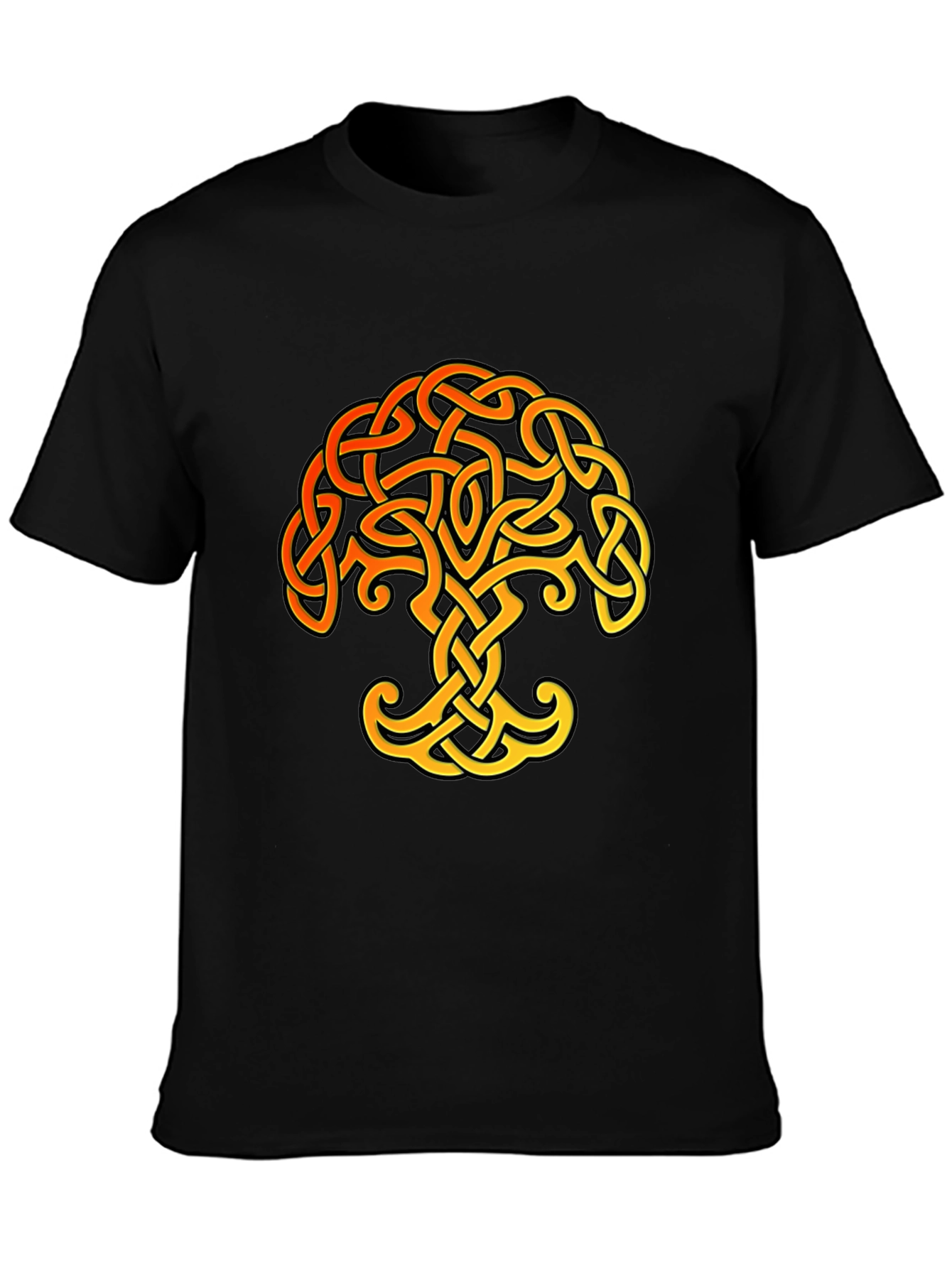 Celtic Knot Tree of Life Black T-Shirt