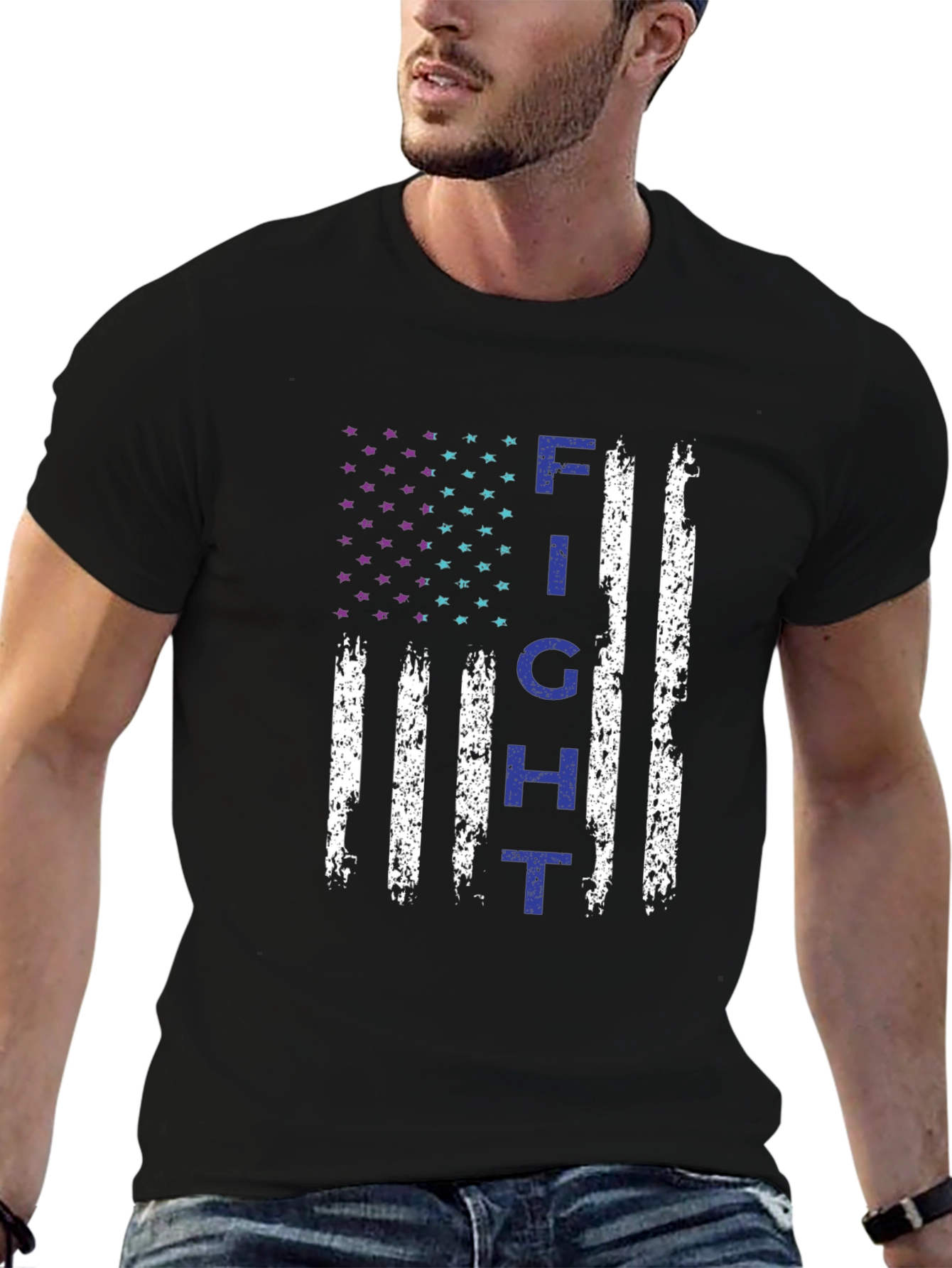 Fight Flag Graphic Tee - Support the Cause!