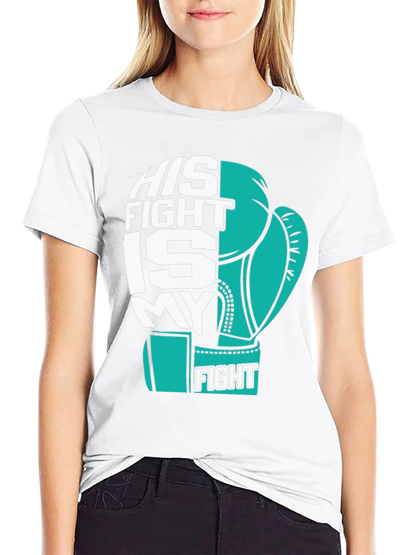 His Fight Is My Fight Boxing Glove T-Shirt