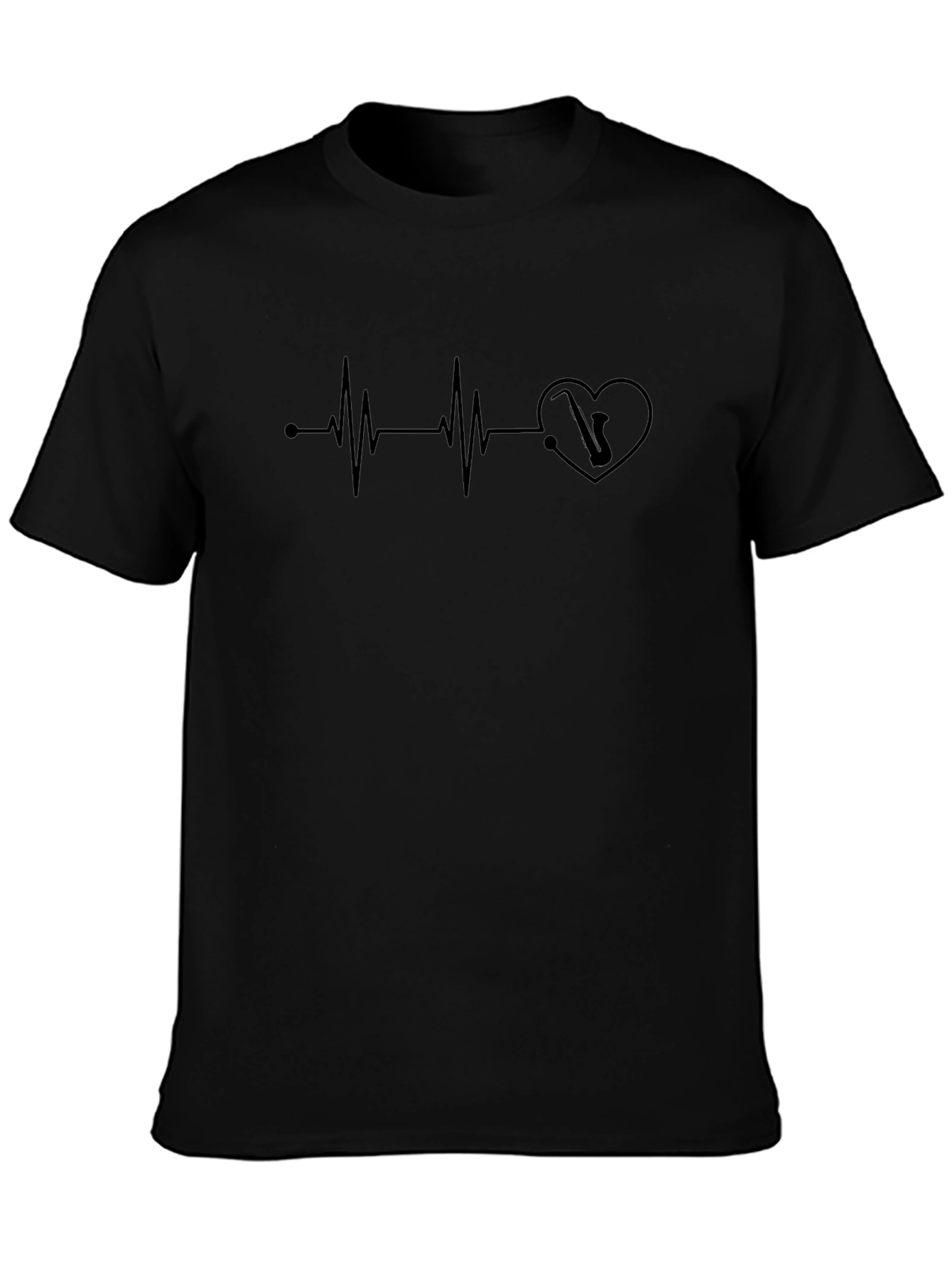 Saxophone Heartbeat Graphic Tee