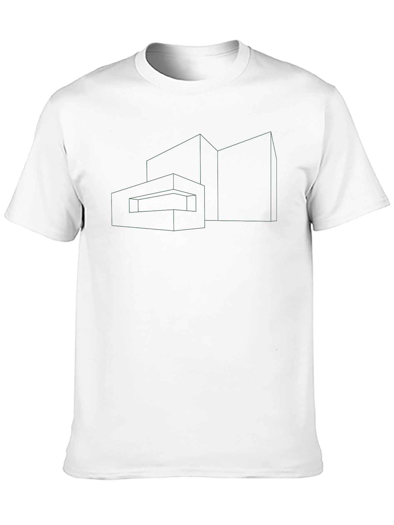 Geometric Outline Tee - Modern Architectural Design