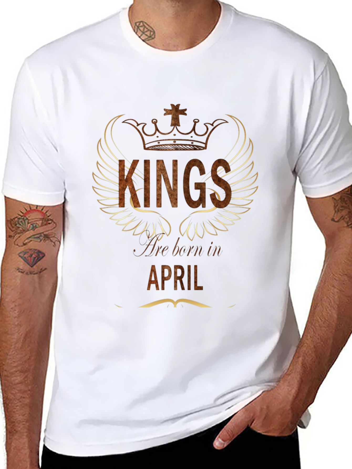 Kings are Born in April T-Shirt