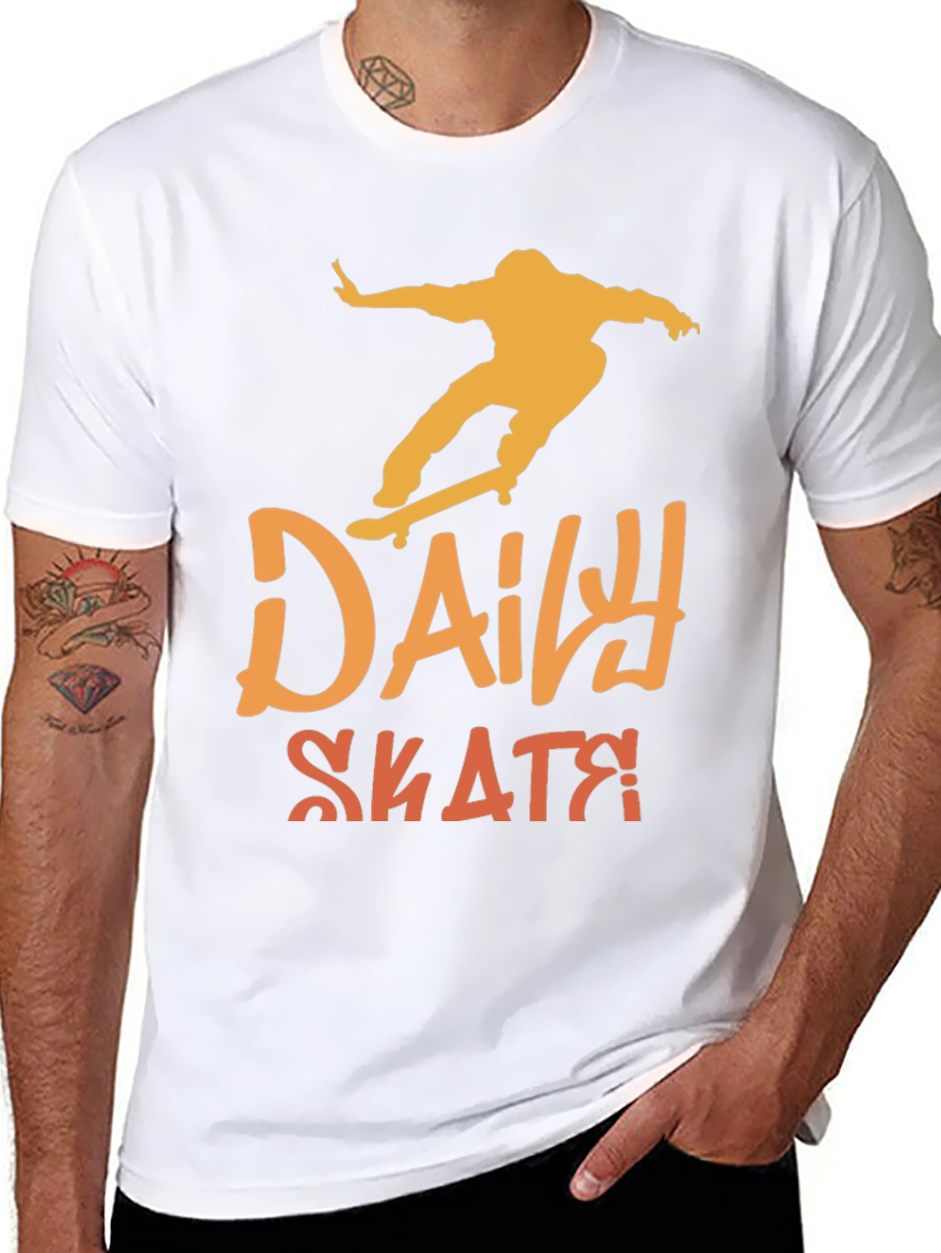 Daily Skate T-Shirt - Black Cotton Skater Tee