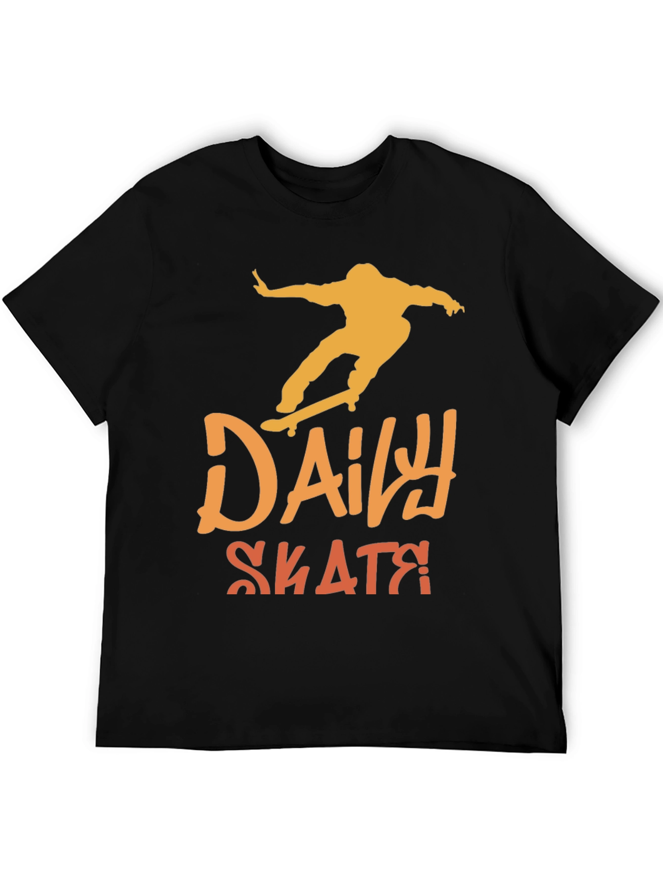Daily Skate T-Shirt - Black Cotton Skater Tee
