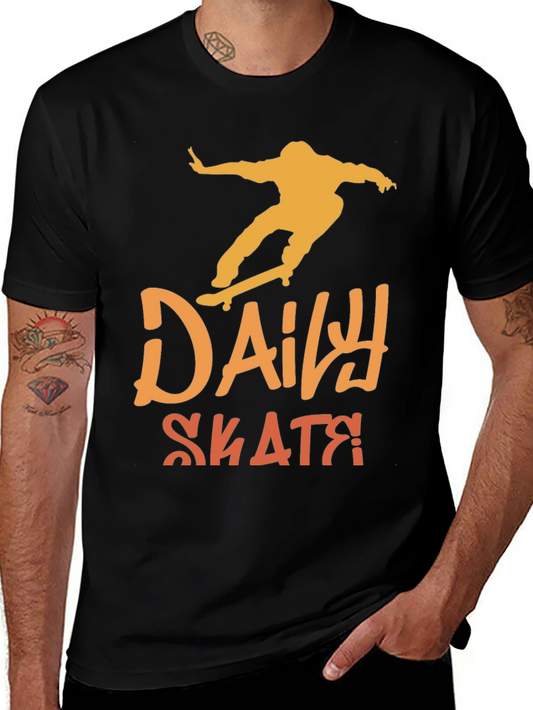 Daily Skate T-Shirt - Black Cotton Skater Tee