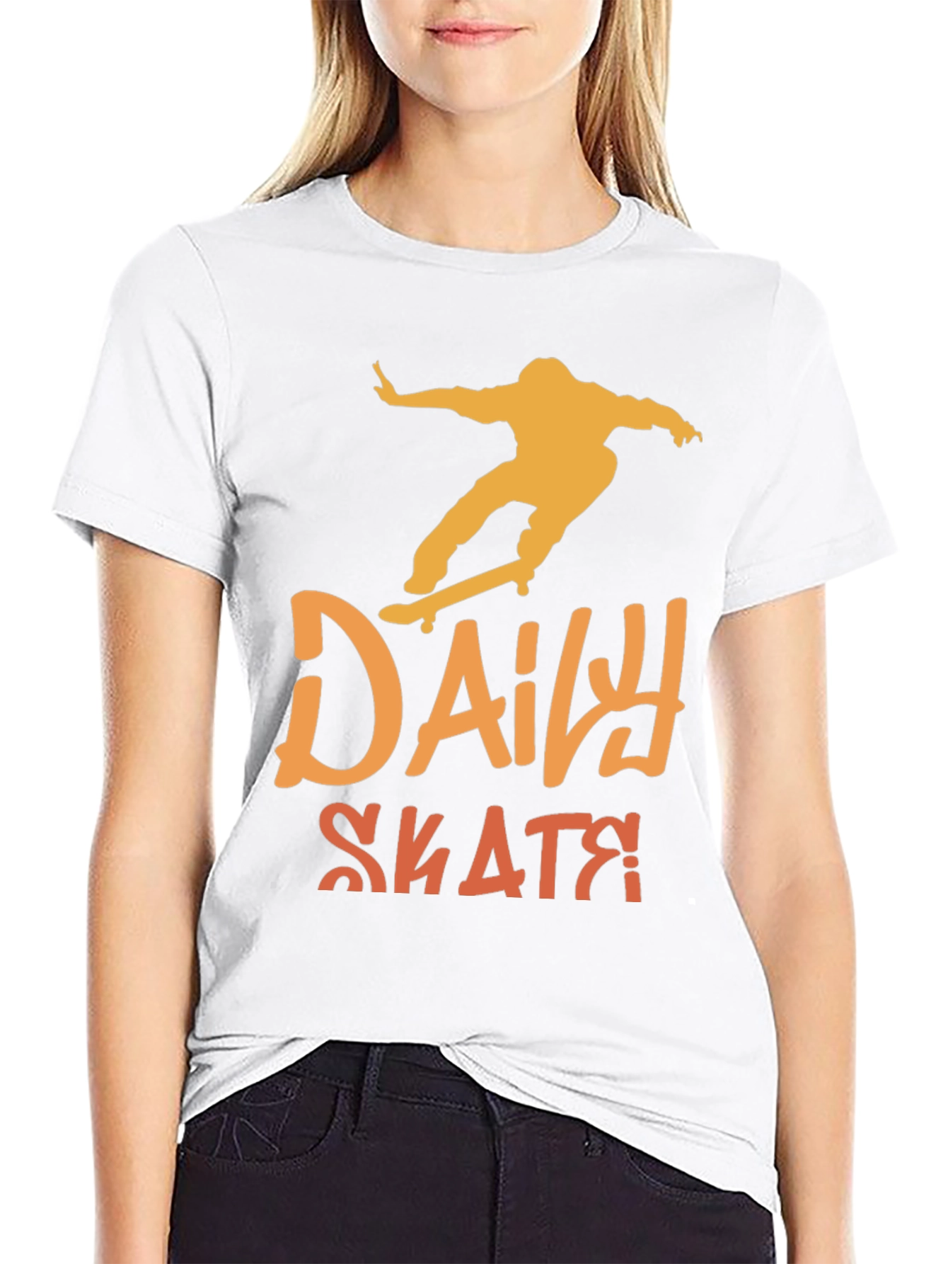 Daily Skate T-Shirt - Black Cotton Skater Tee