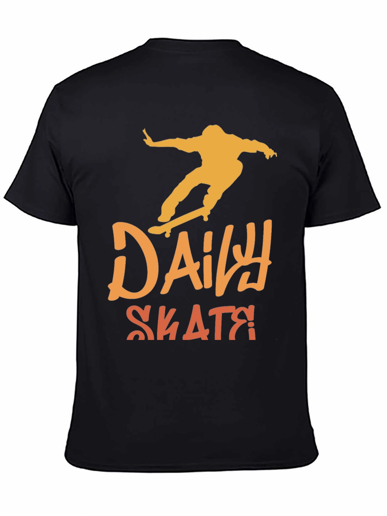 Daily Skate T-Shirt - Black Cotton Skater Tee