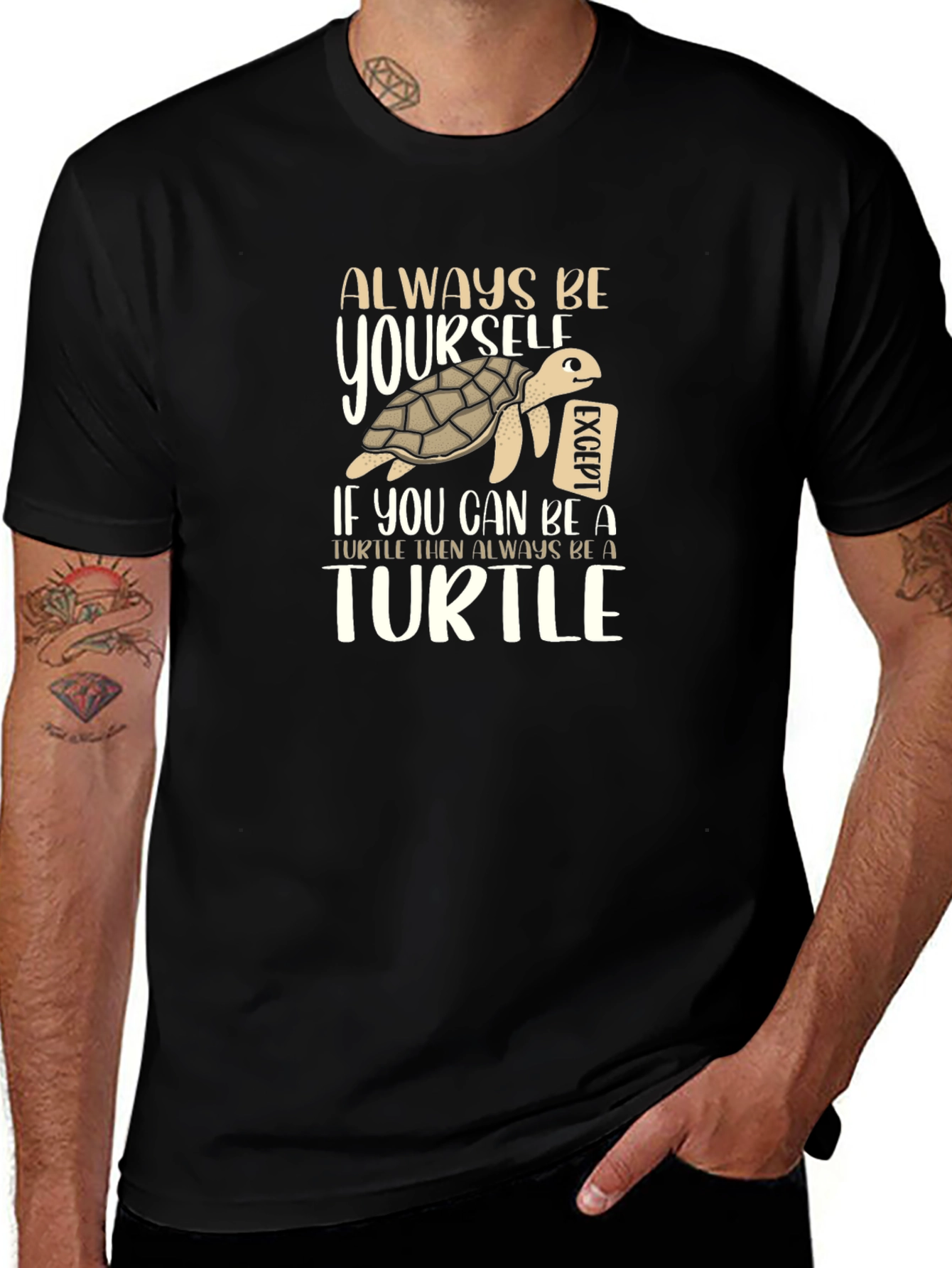 Always Be Yourself Turtle Graphic T-Shirt