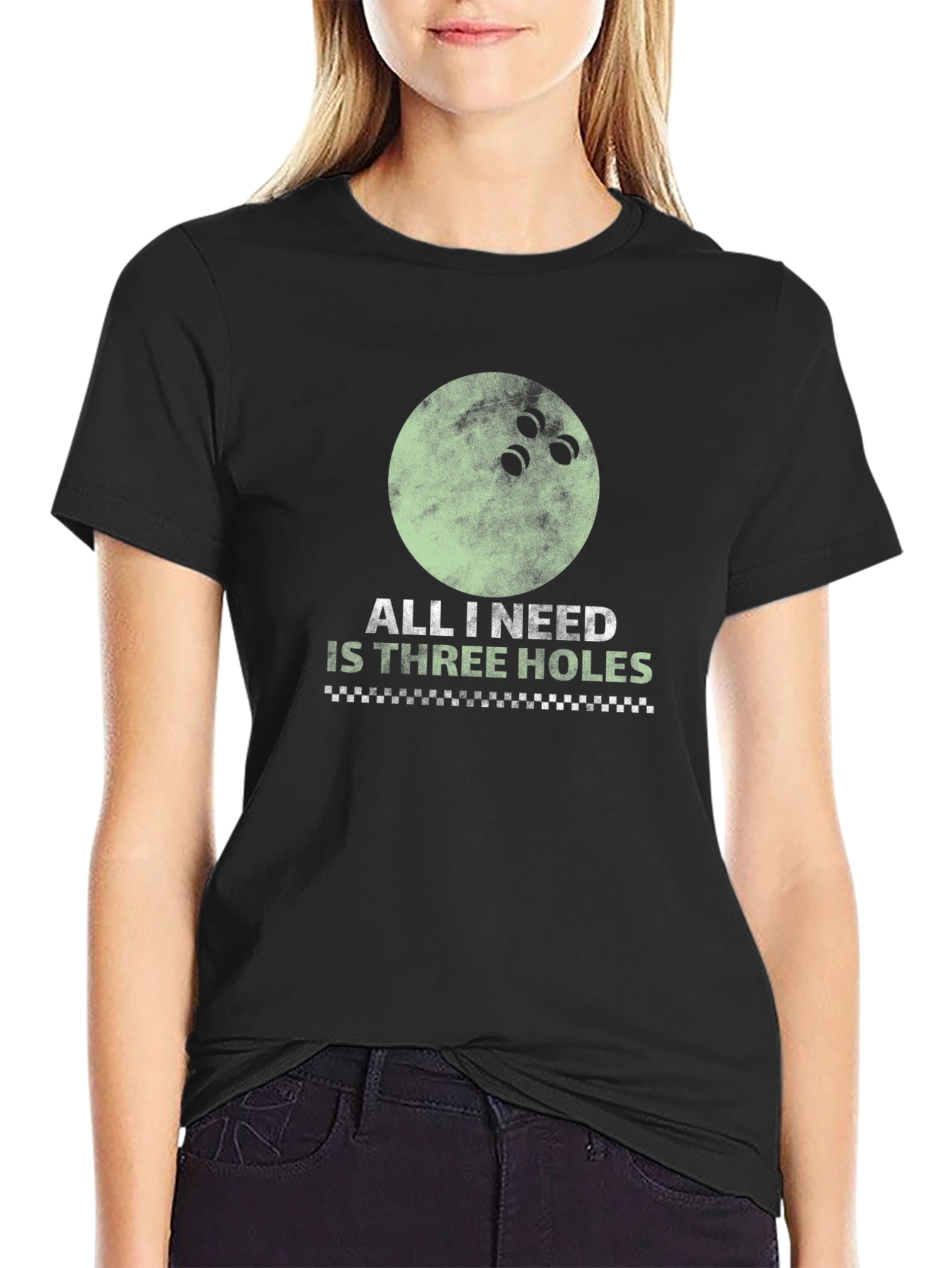 Three Holes Bowling T-Shirt - Funny Bowling Ball Tee