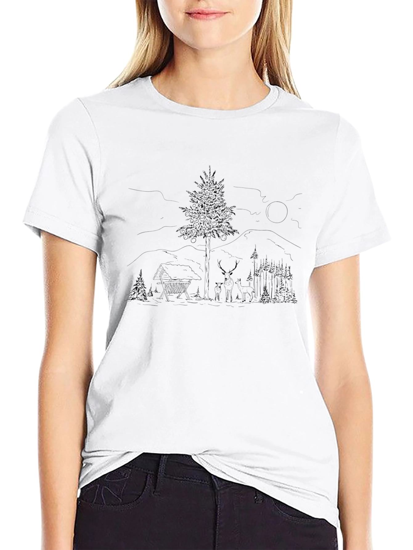 Black Nature Graphic Tee