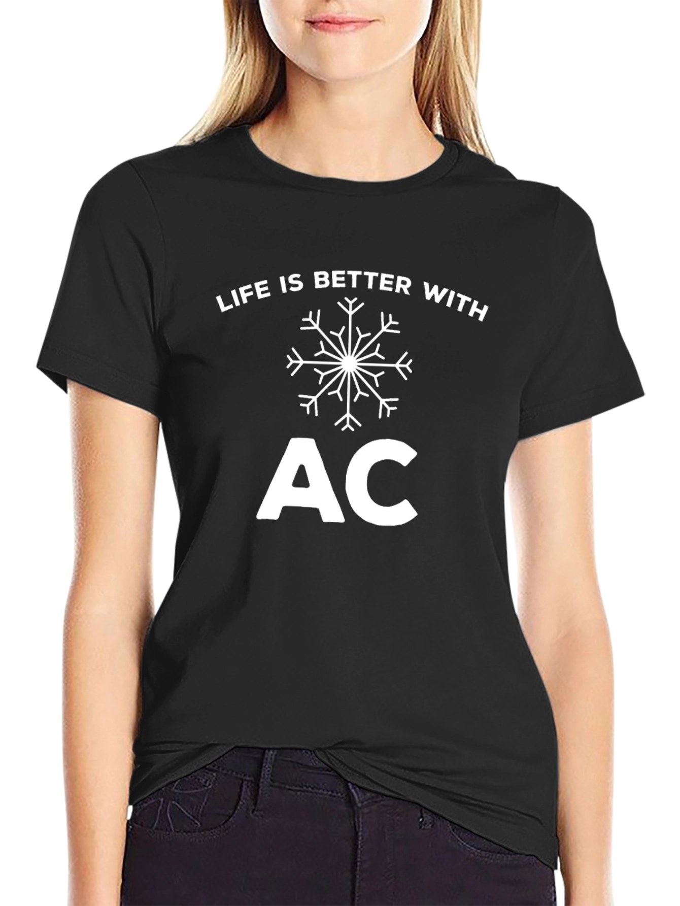 Life is Better with AC Snowflake Graphic T-Shirt