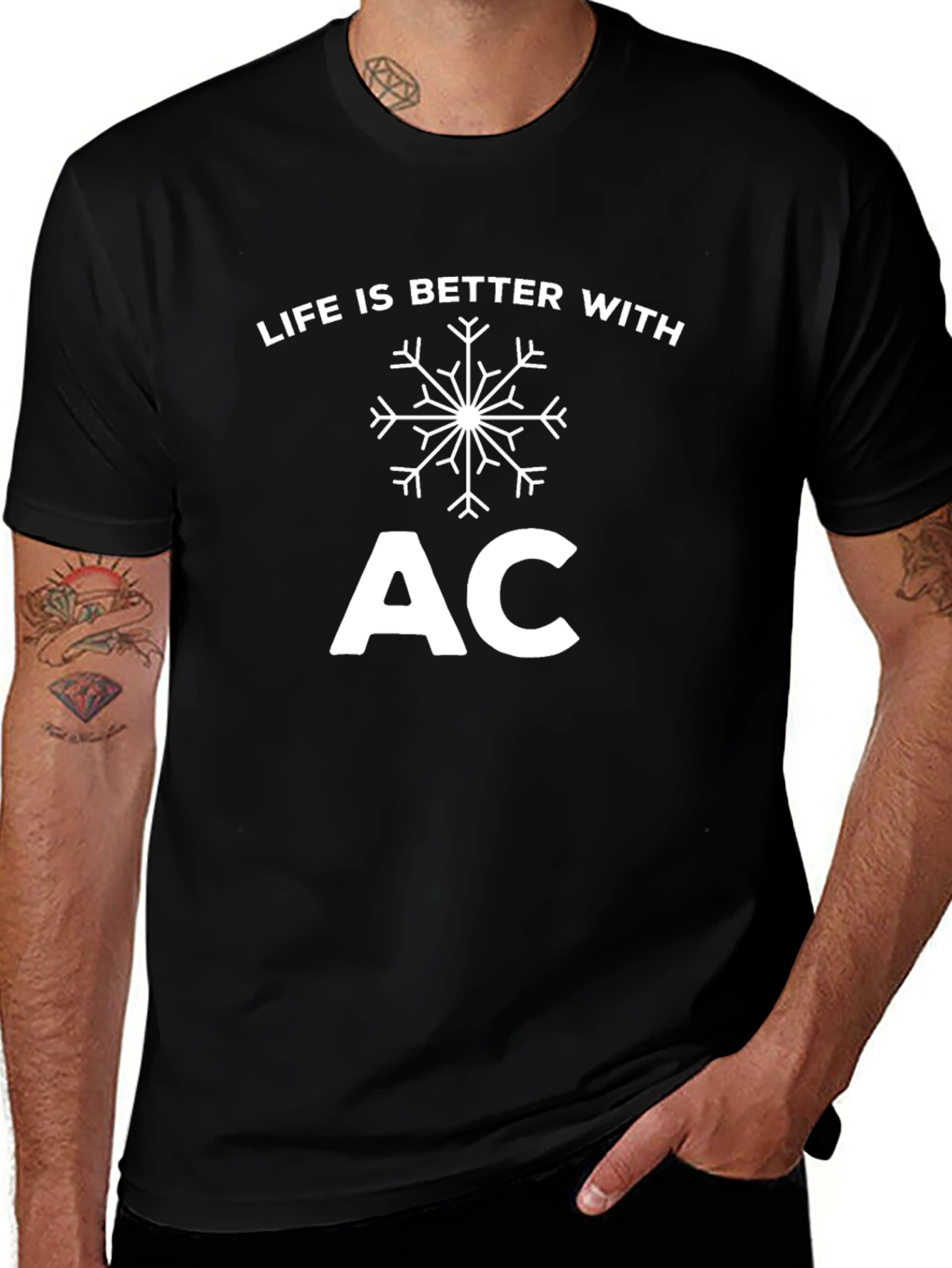 Life is Better with AC Snowflake Graphic T-Shirt