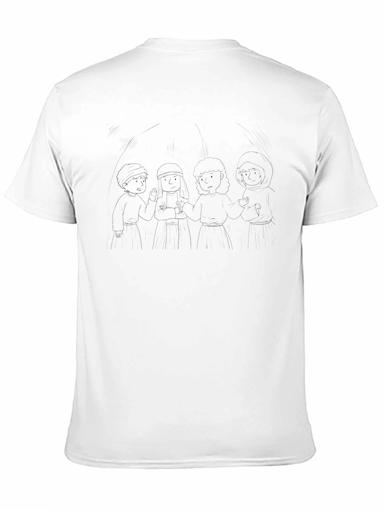 Sketch Crew Tee - Unisex Black T-Shirt