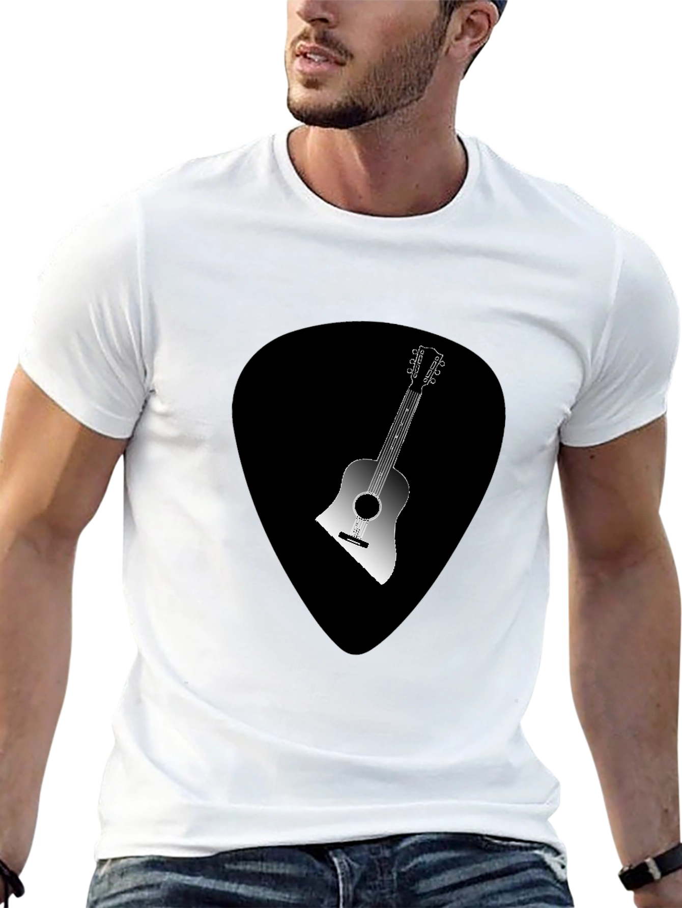 Guitar Pick Graphic Tee - Music Lover T-Shirt