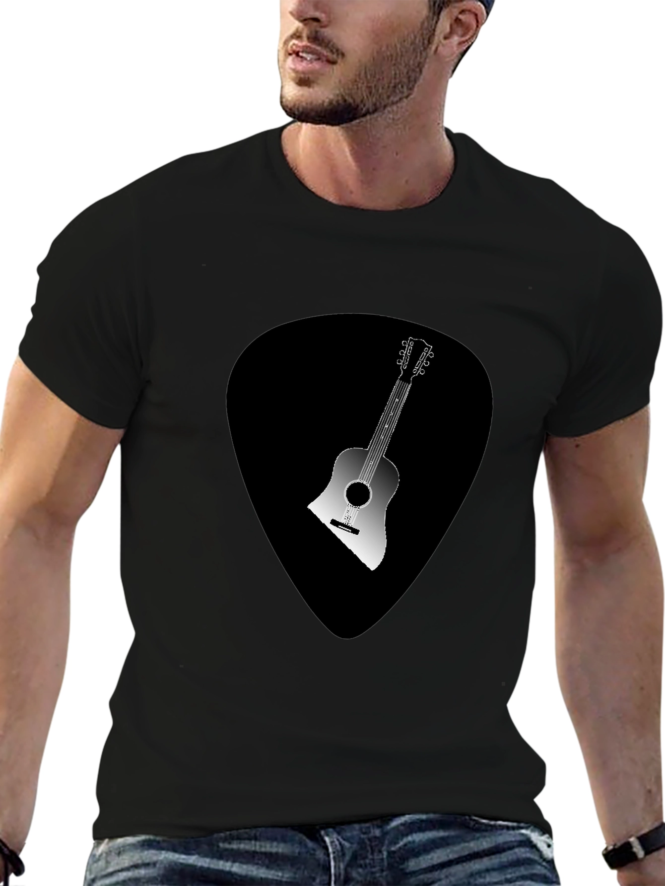 Guitar Pick Graphic Tee - Music Lover T-Shirt