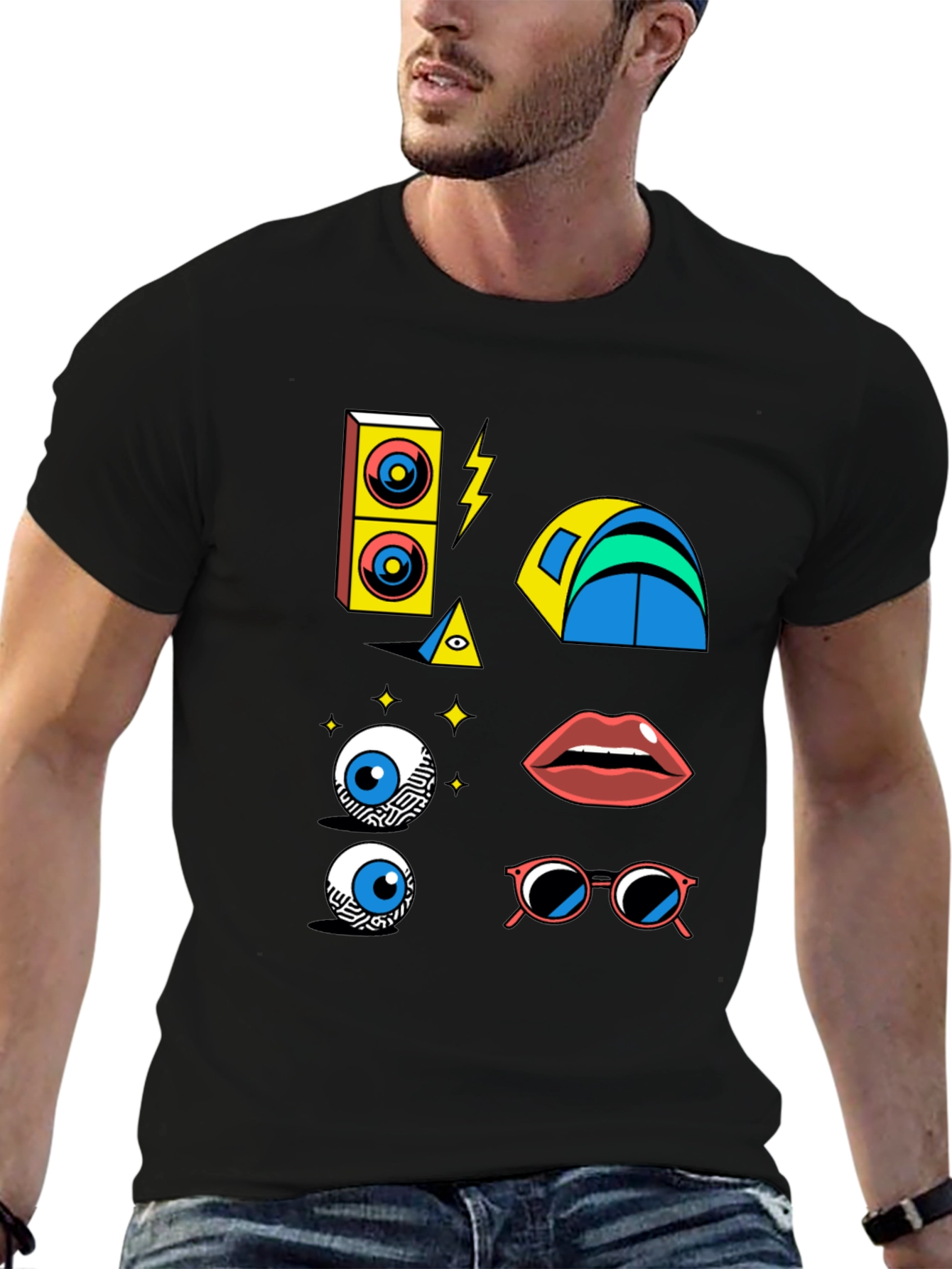 Eclectic Graphic Print T-Shirt