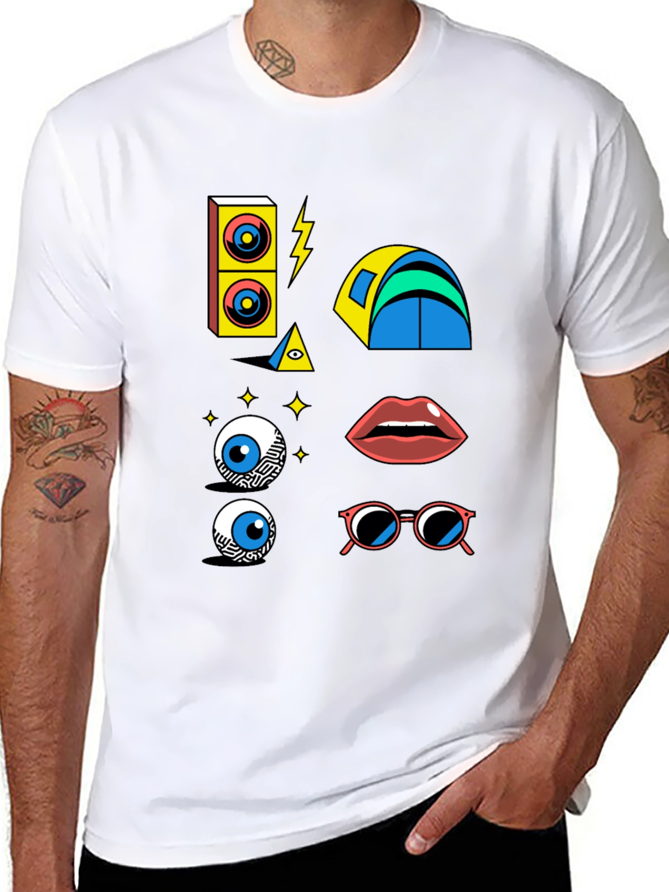 Eclectic Graphic Print T-Shirt