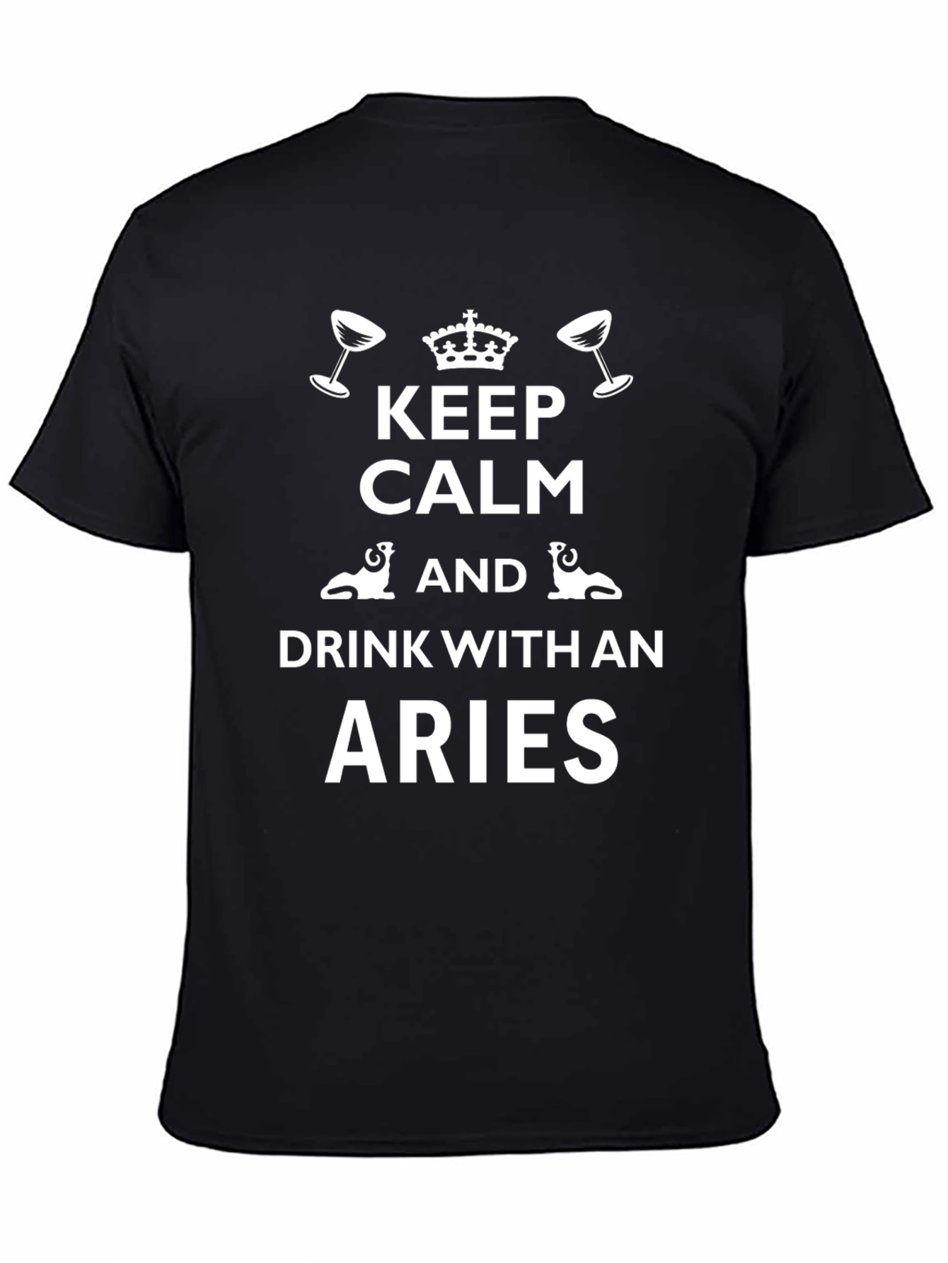 Keep Calm Aries T-Shirt - Zodiac Drink Tee