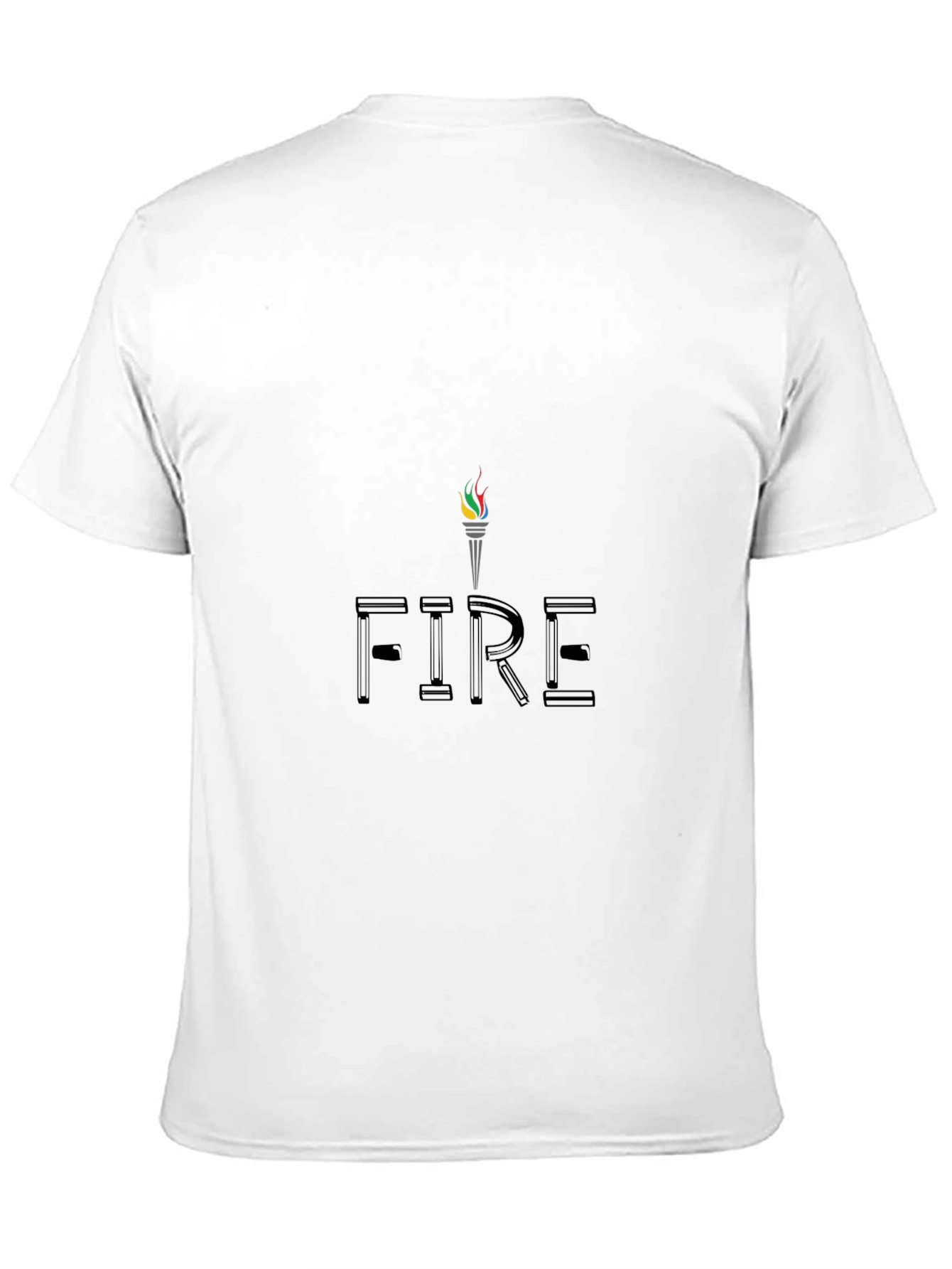 Mens Black FIRE Graphic Tee