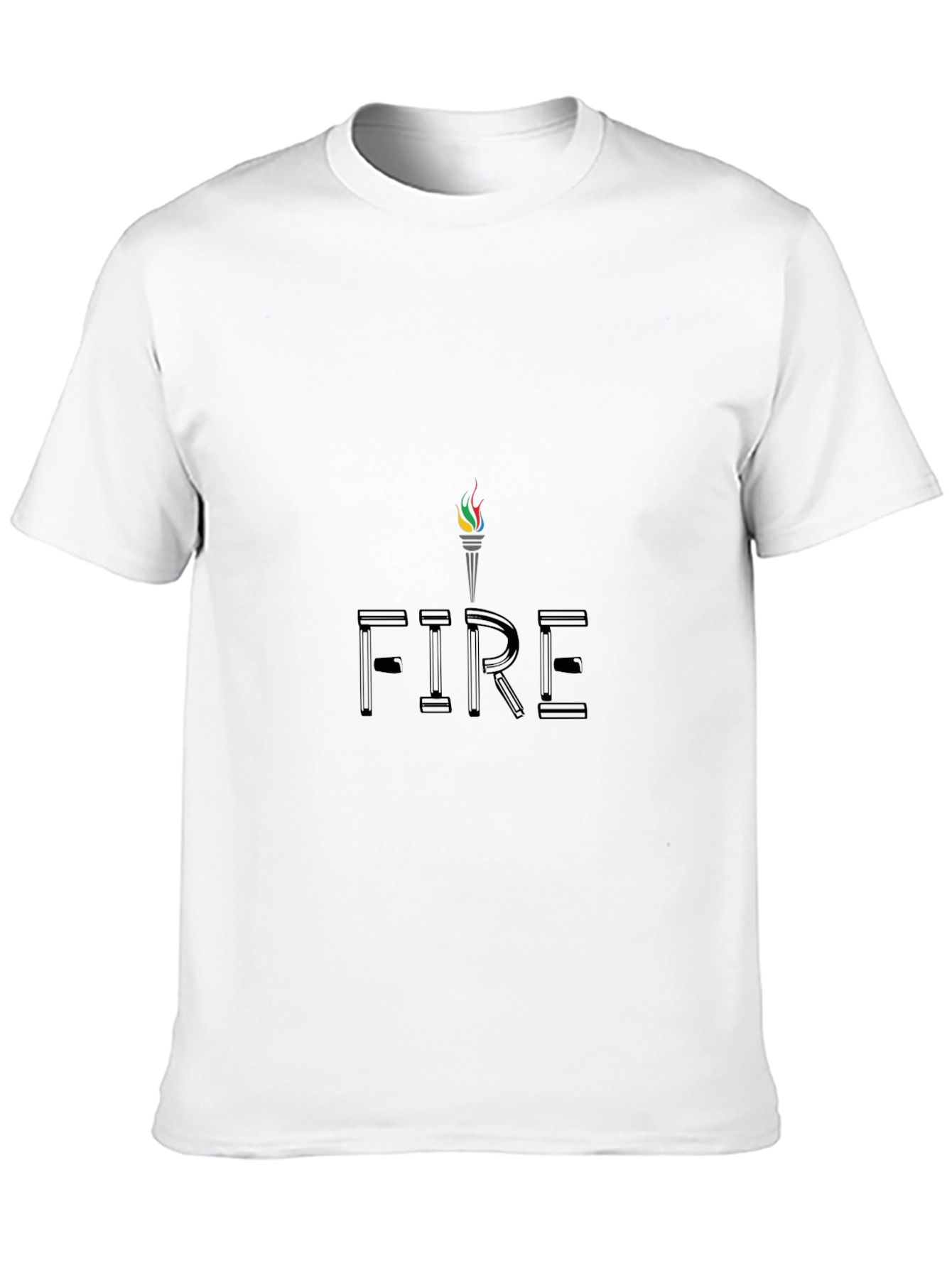 Mens Black FIRE Graphic Tee